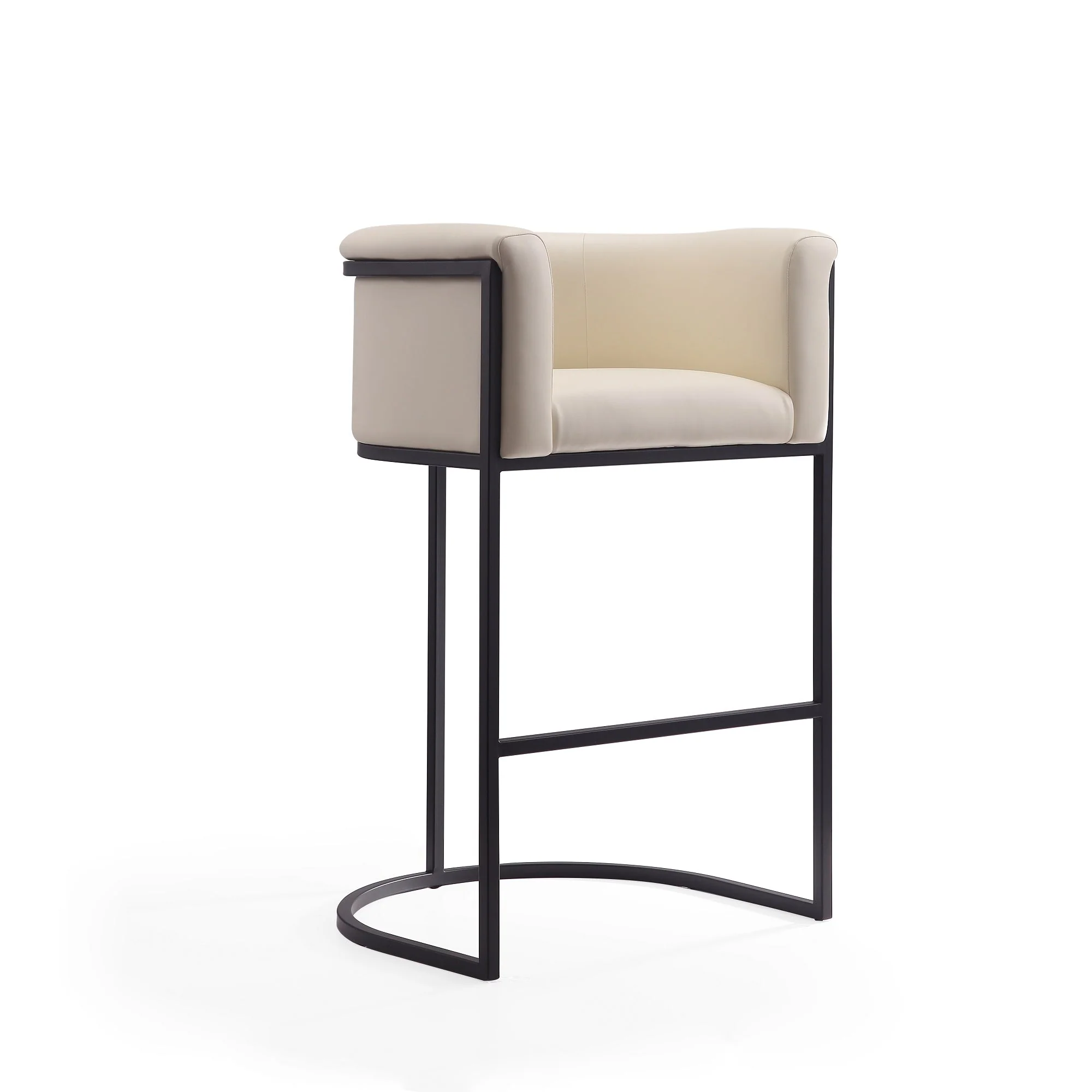 Cosmopolitan Barstool in Cream and Black (set of 3) - Image 4