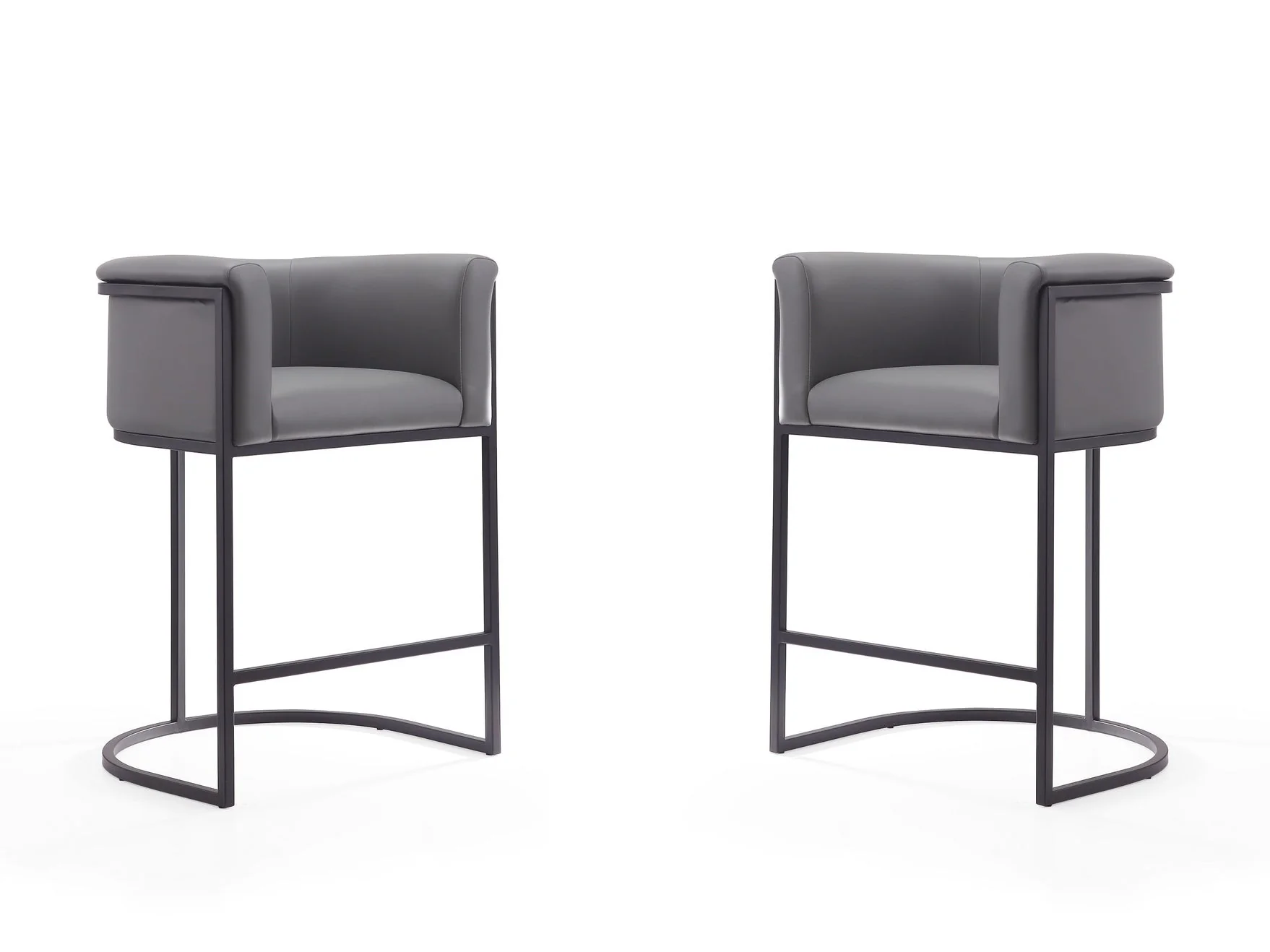 Cosmopolitan Counter Stool in Grey and Black (set of 2)