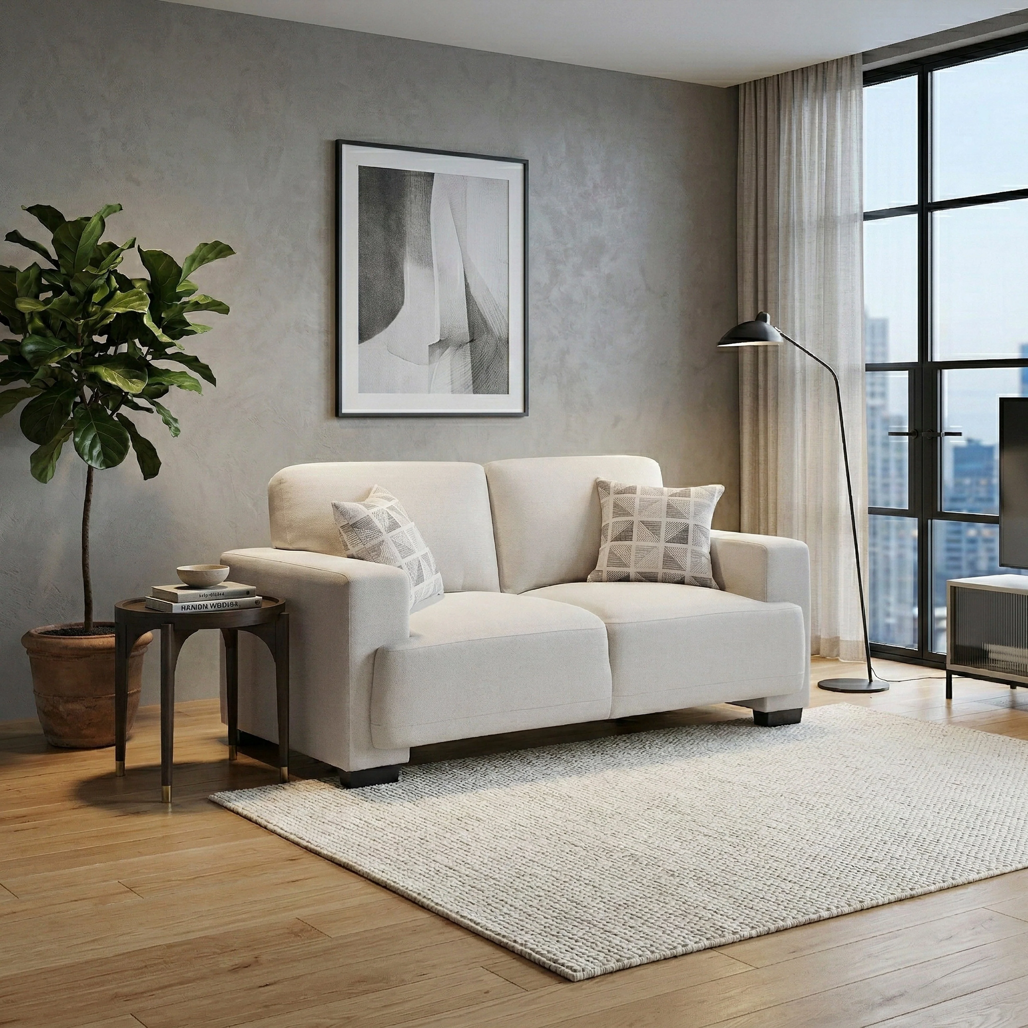 Cove Beige Loveseat - Image 14