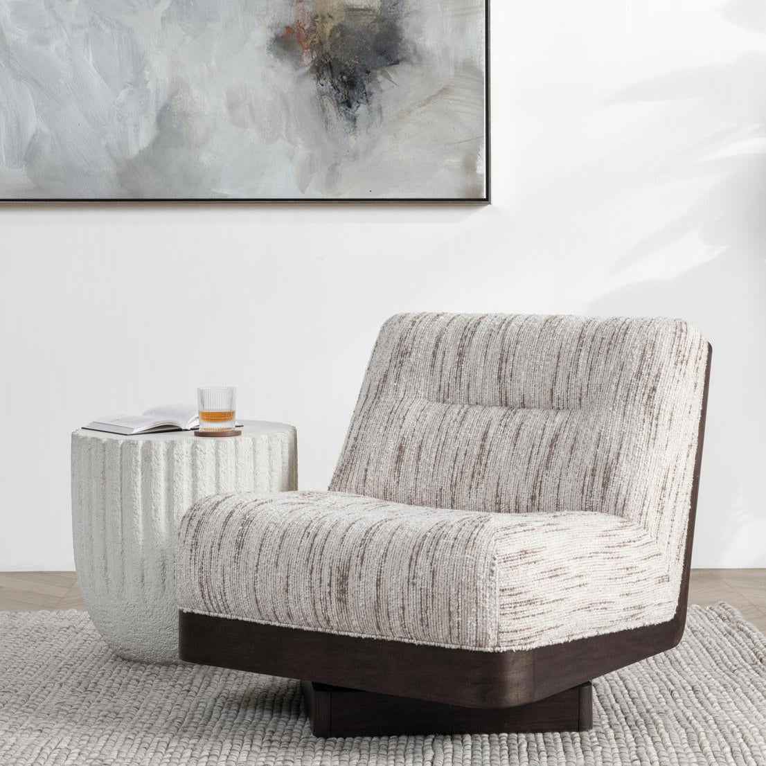 Crandall Swivel Chair - Cocoa Cream - Image 5