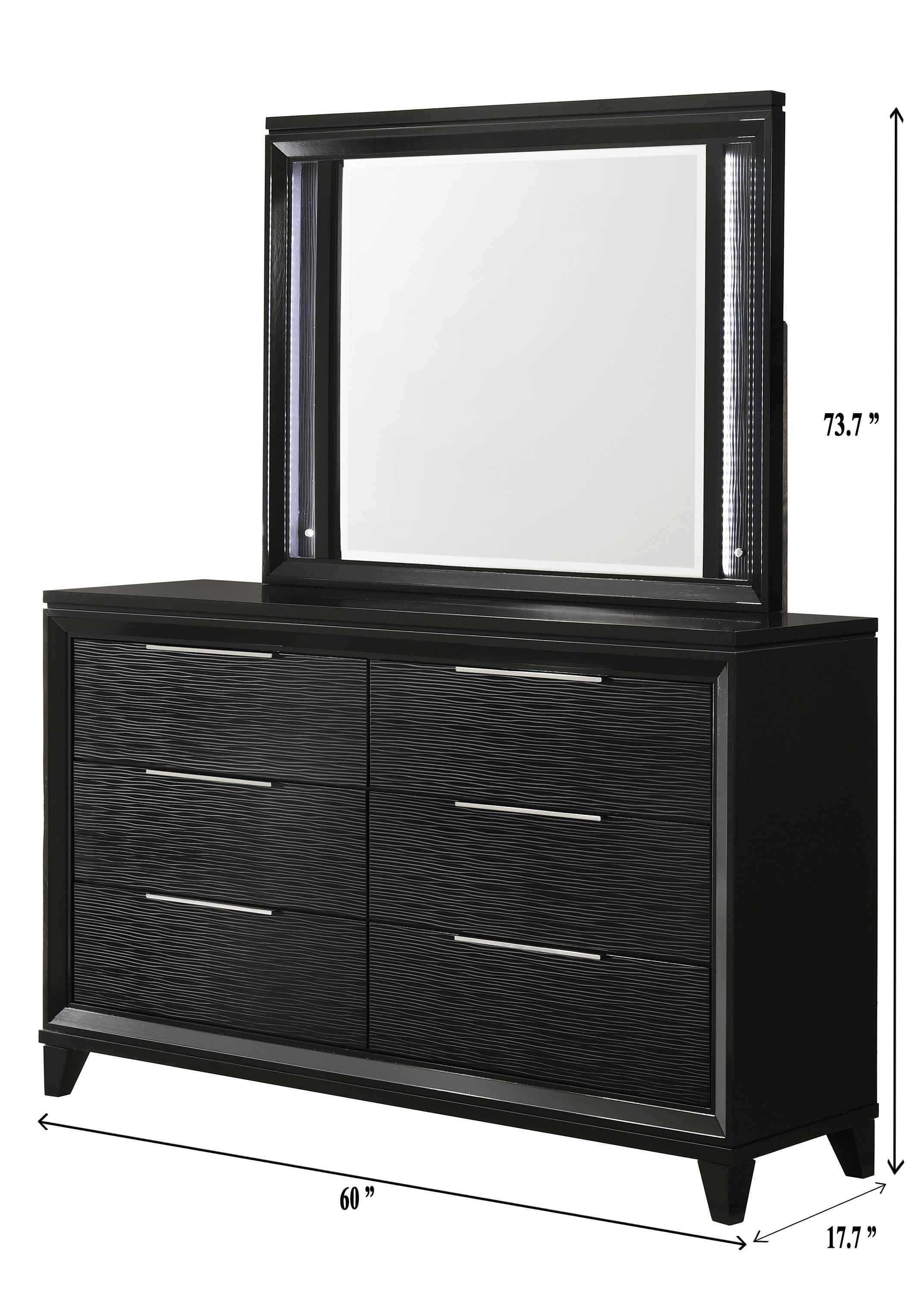 Cressida Black LED Dresser Top (Mirror Only) - Image 2