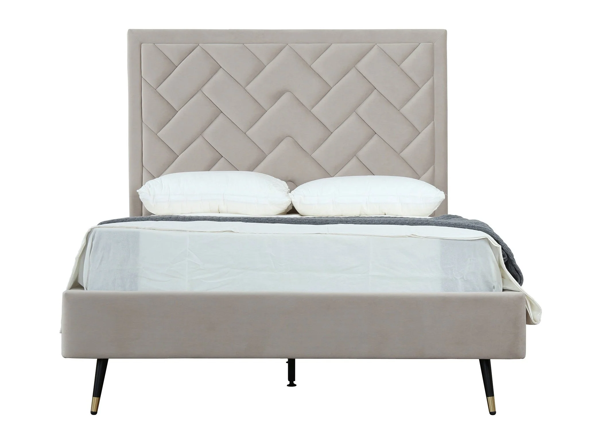 Crosby Full- Size Bed in Greige
