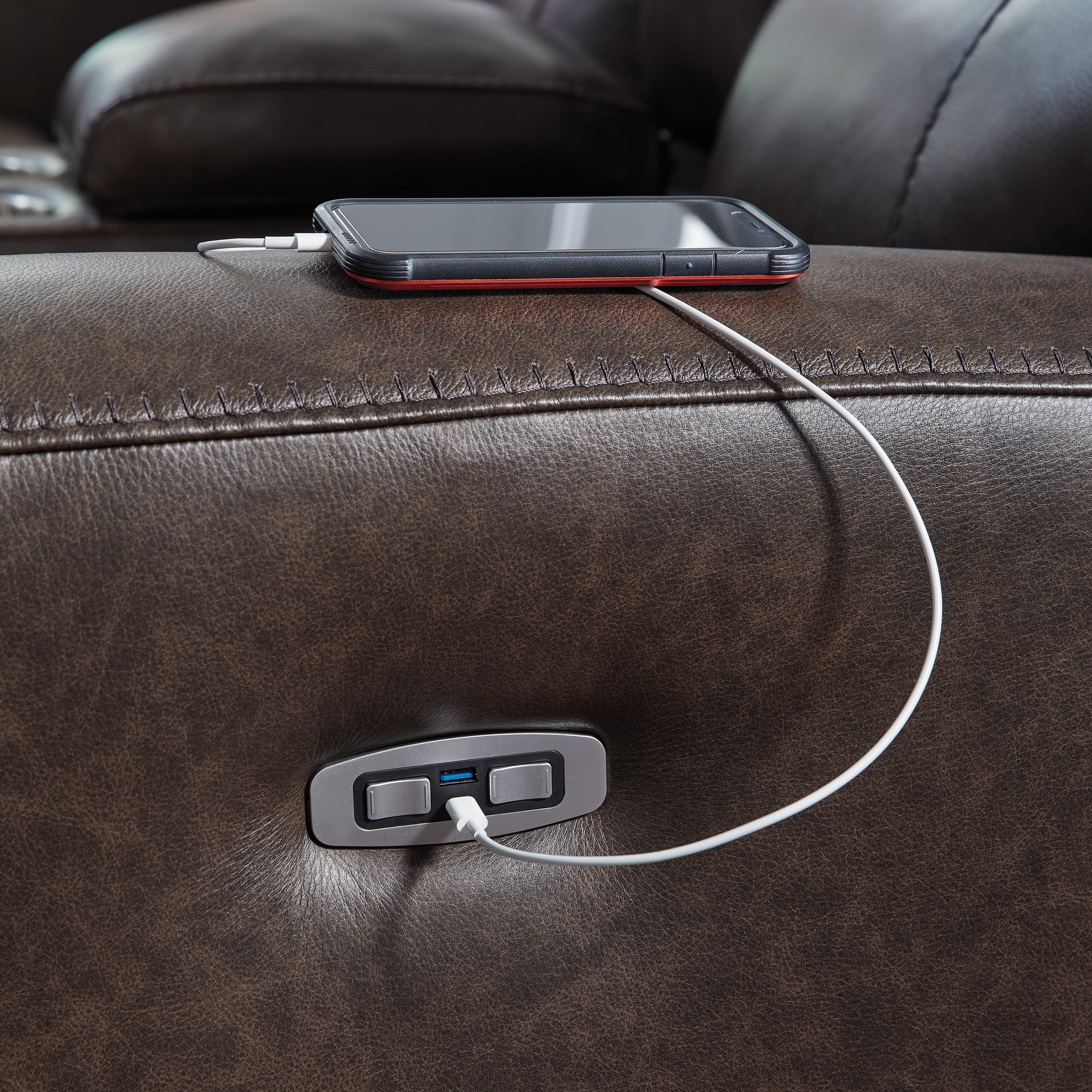 Crossplex Smoke Power Recliner - Image 9