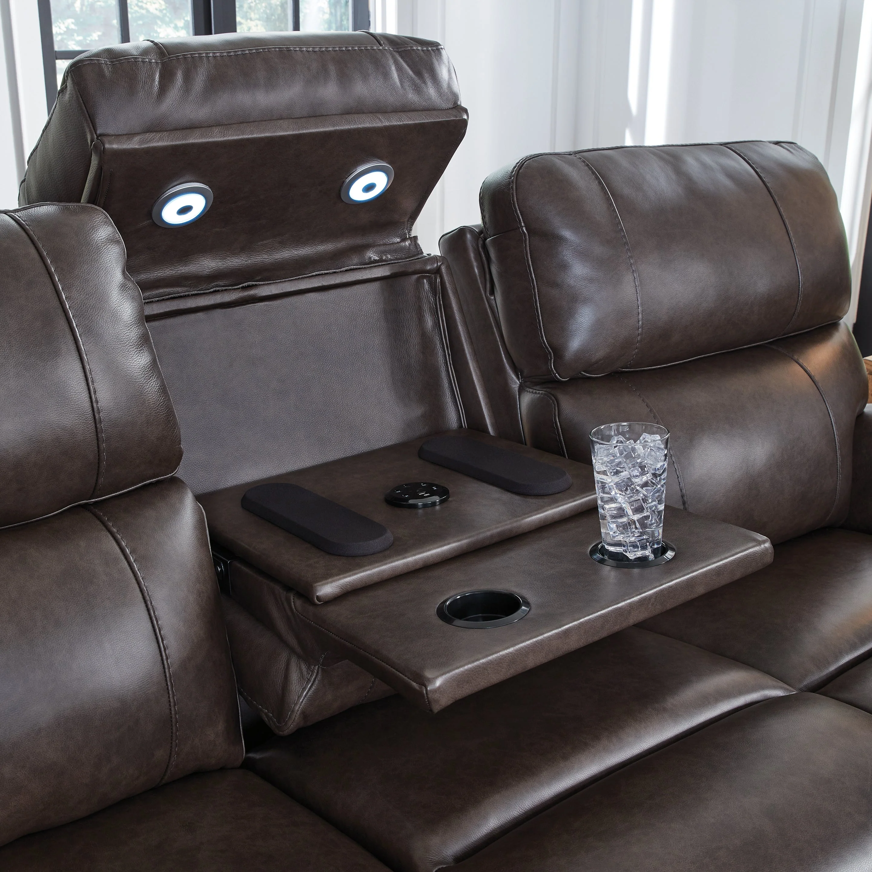 Crossplex Smoke Power Reclining Sofa and Loveseat - Image 5