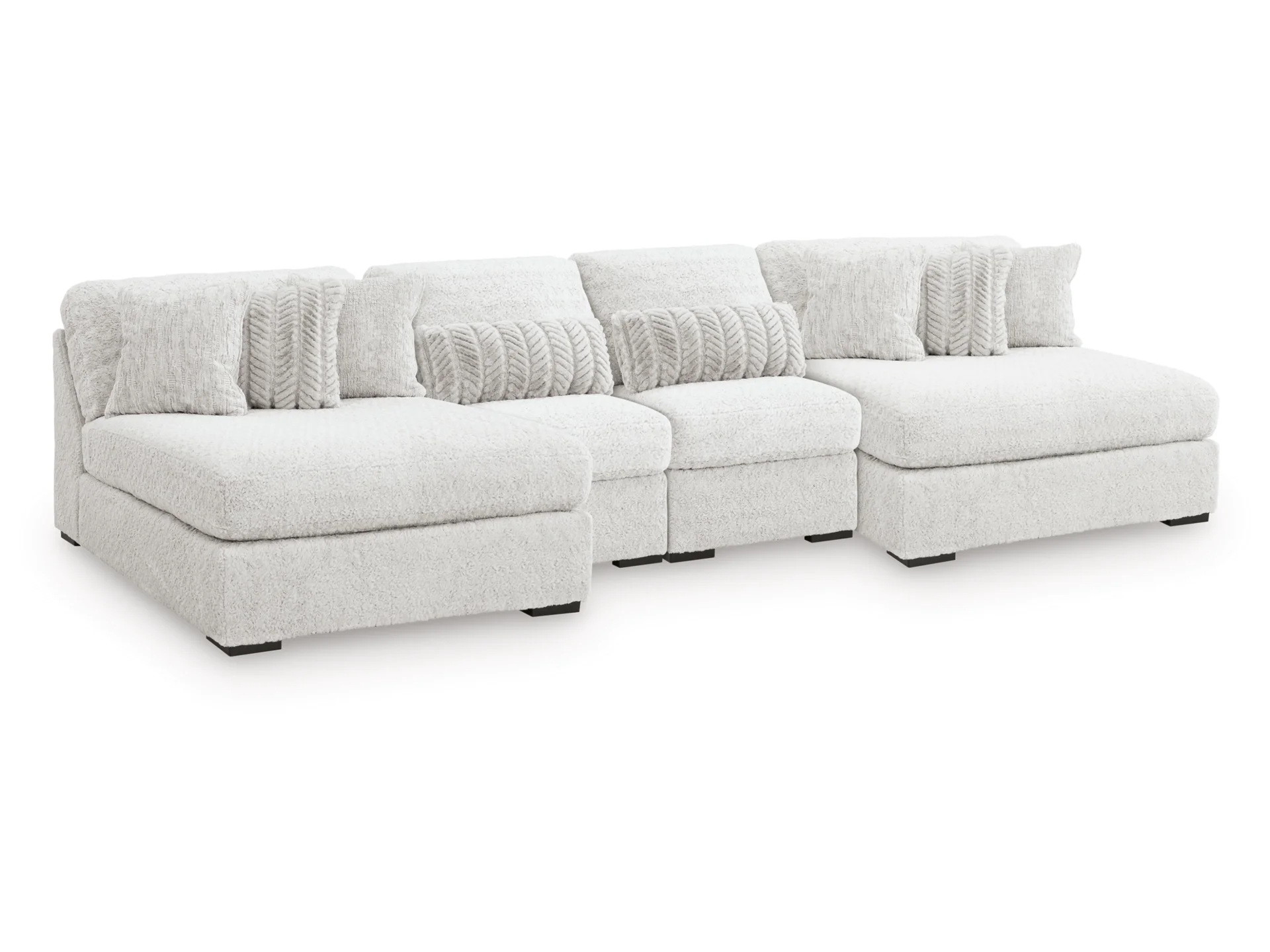Cuddle Plush Arctic 4-Piece Double Chaise Sectional - Image 3