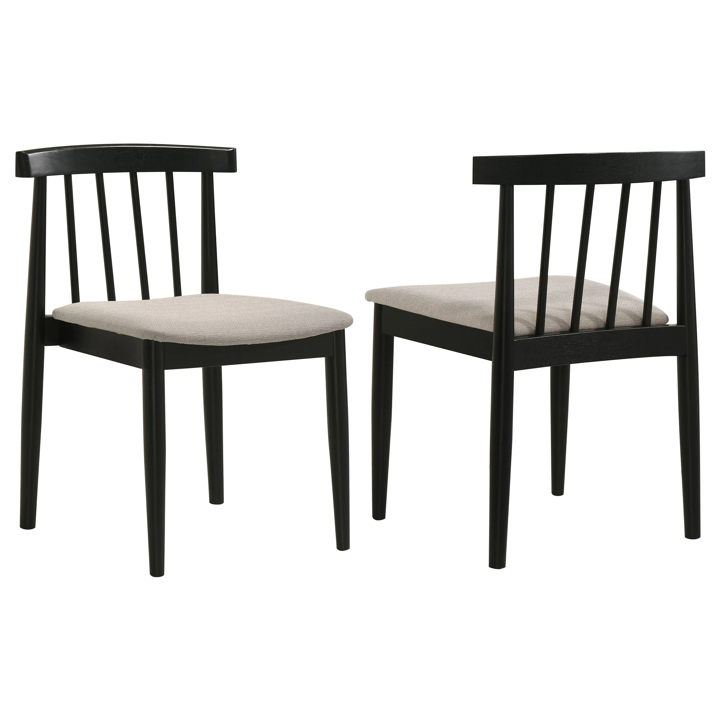 Cullen Black/Wheat Dining Side Chair Upholstered Seat (Set of 2)