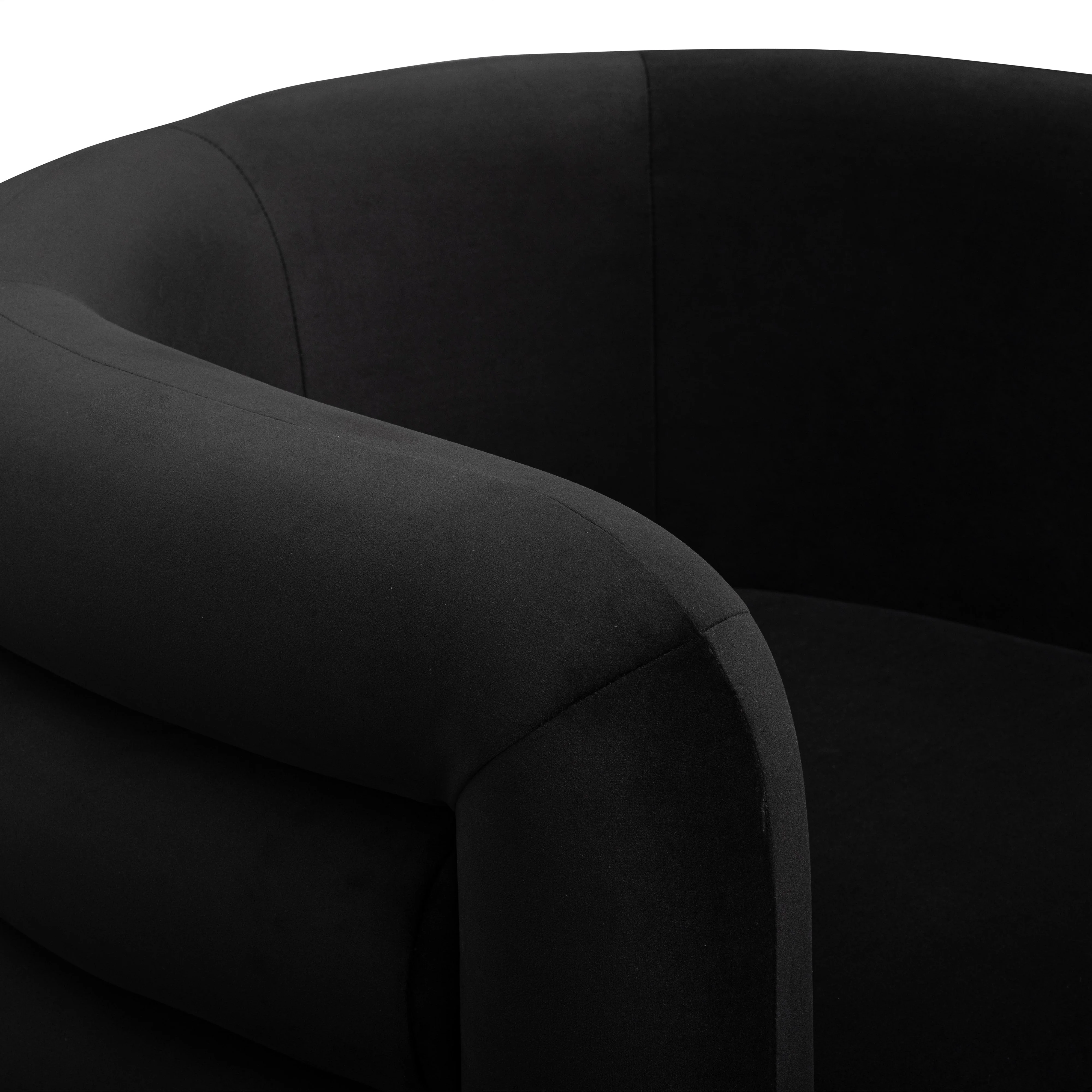 Curves Performance Velvet Swivel Accent Chair - Image 4