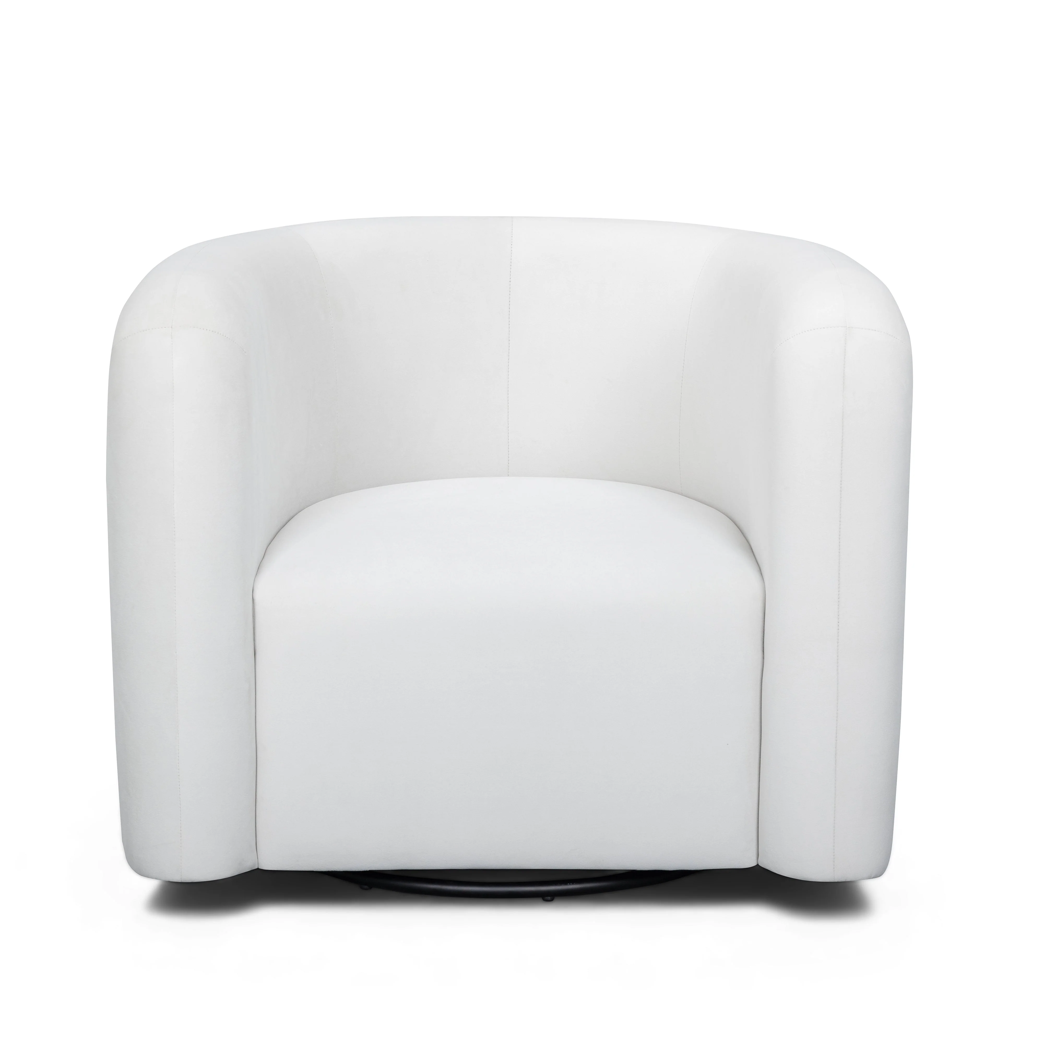Curves Performance Velvet Swivel Accent Chair - Image 9