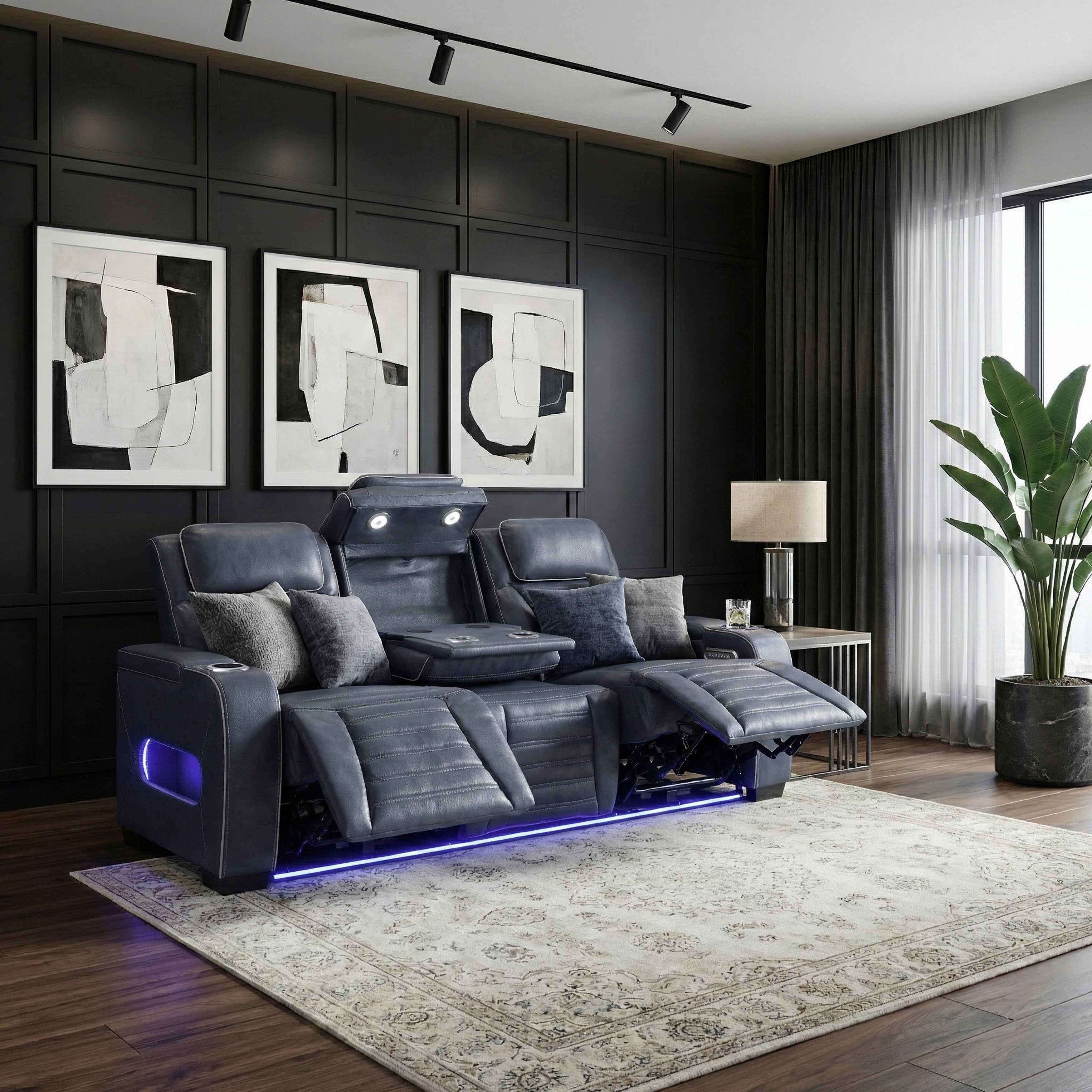 Cyber Blue 3-Piece Power Reclining Living Room Set - Image 35