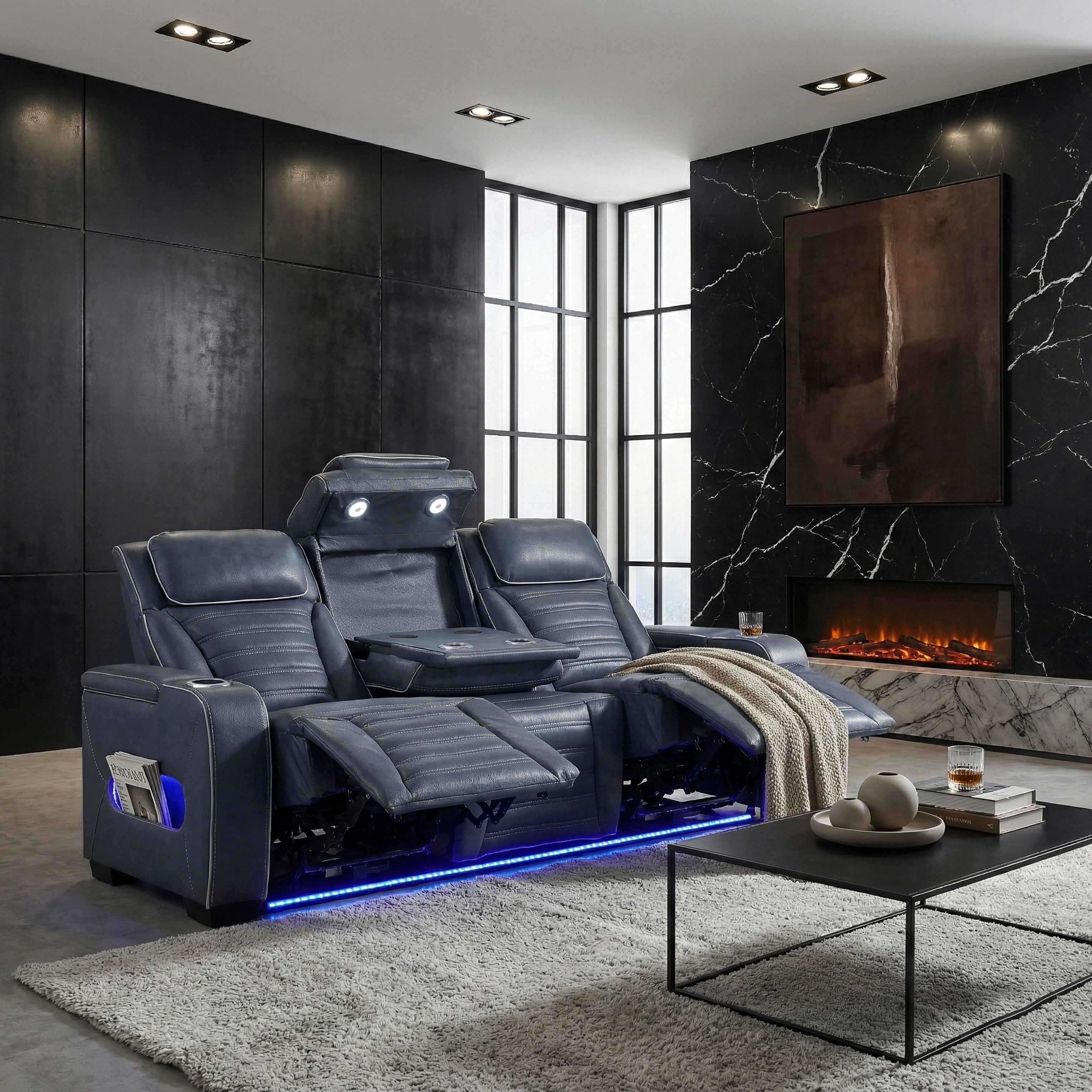 Cyber Blue 3-Piece Power Reclining Living Room Set - Image 36