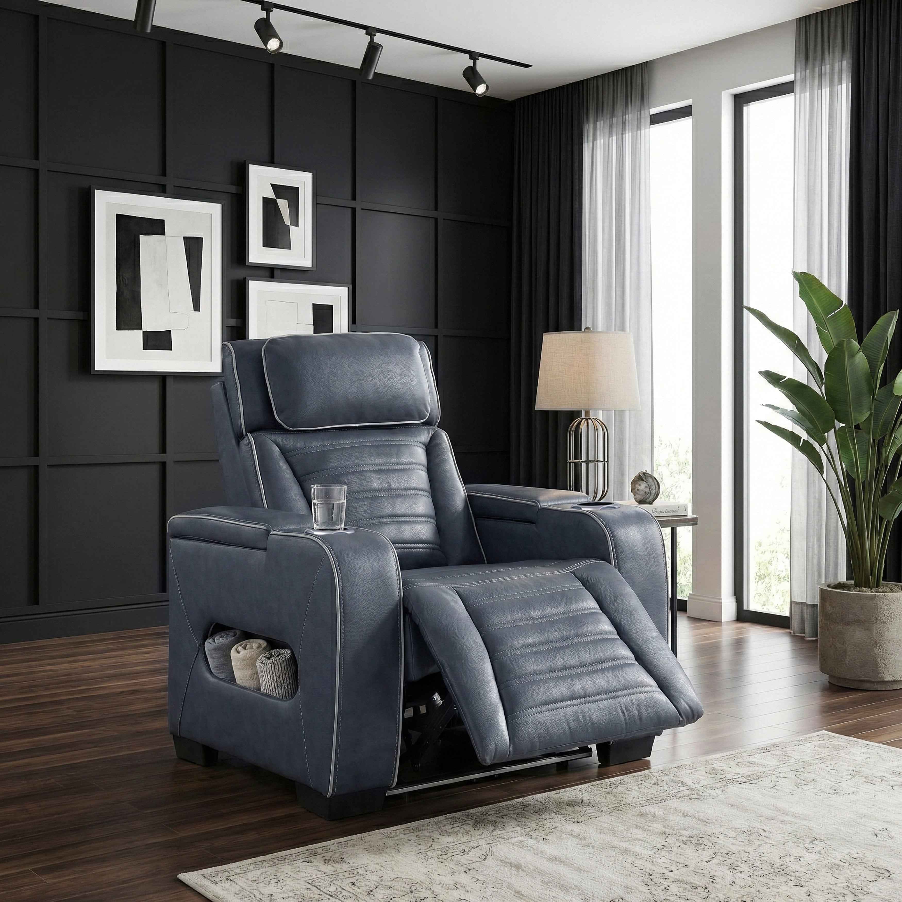 Cyber Blue Power Reclining Living Room Set - Image 38