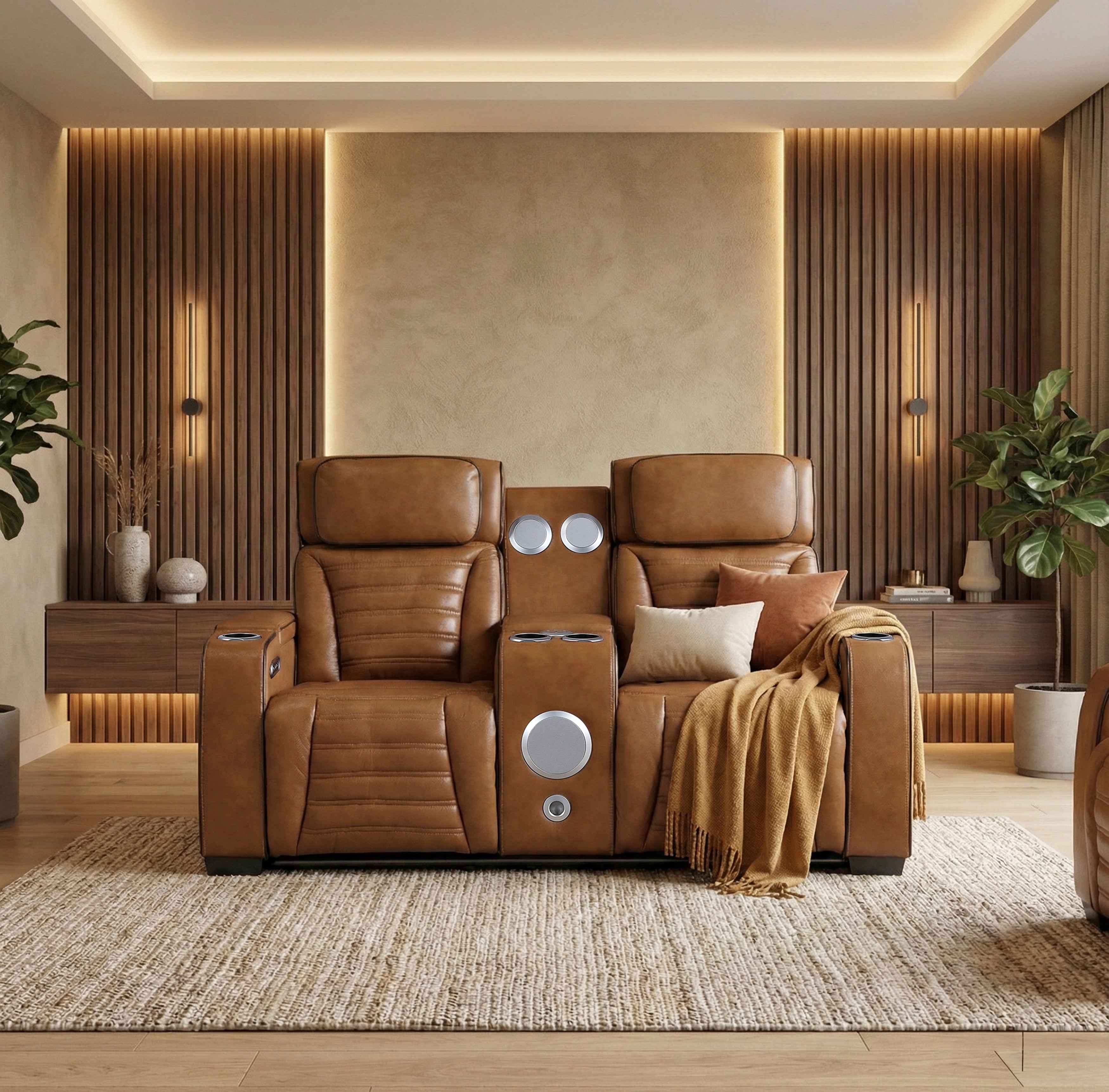 Cyber Brown Power Double Reclining Loveseat with Center Console - Image 19