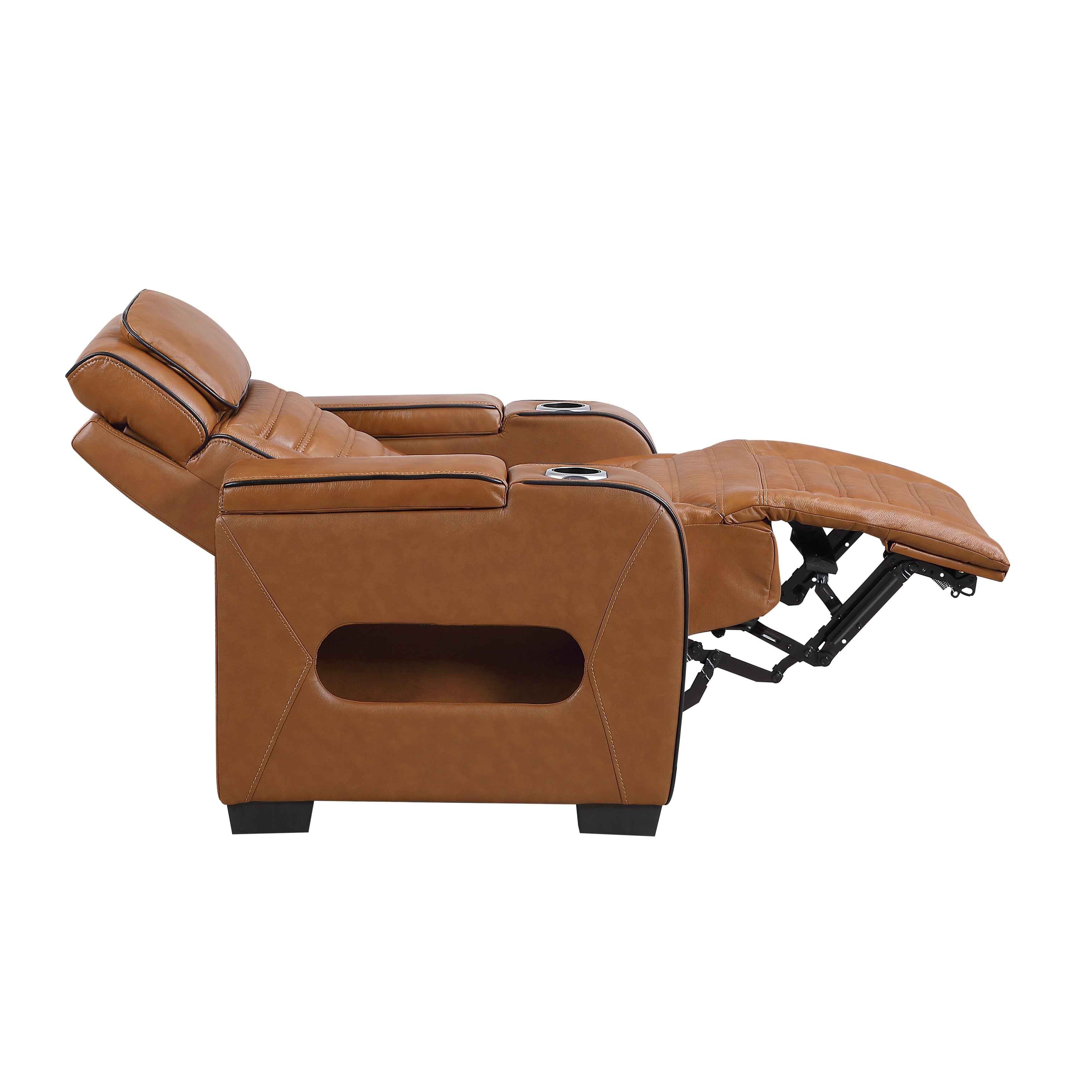 Cyber Brown Power Reclining Chair with Power Headrest - Image 8