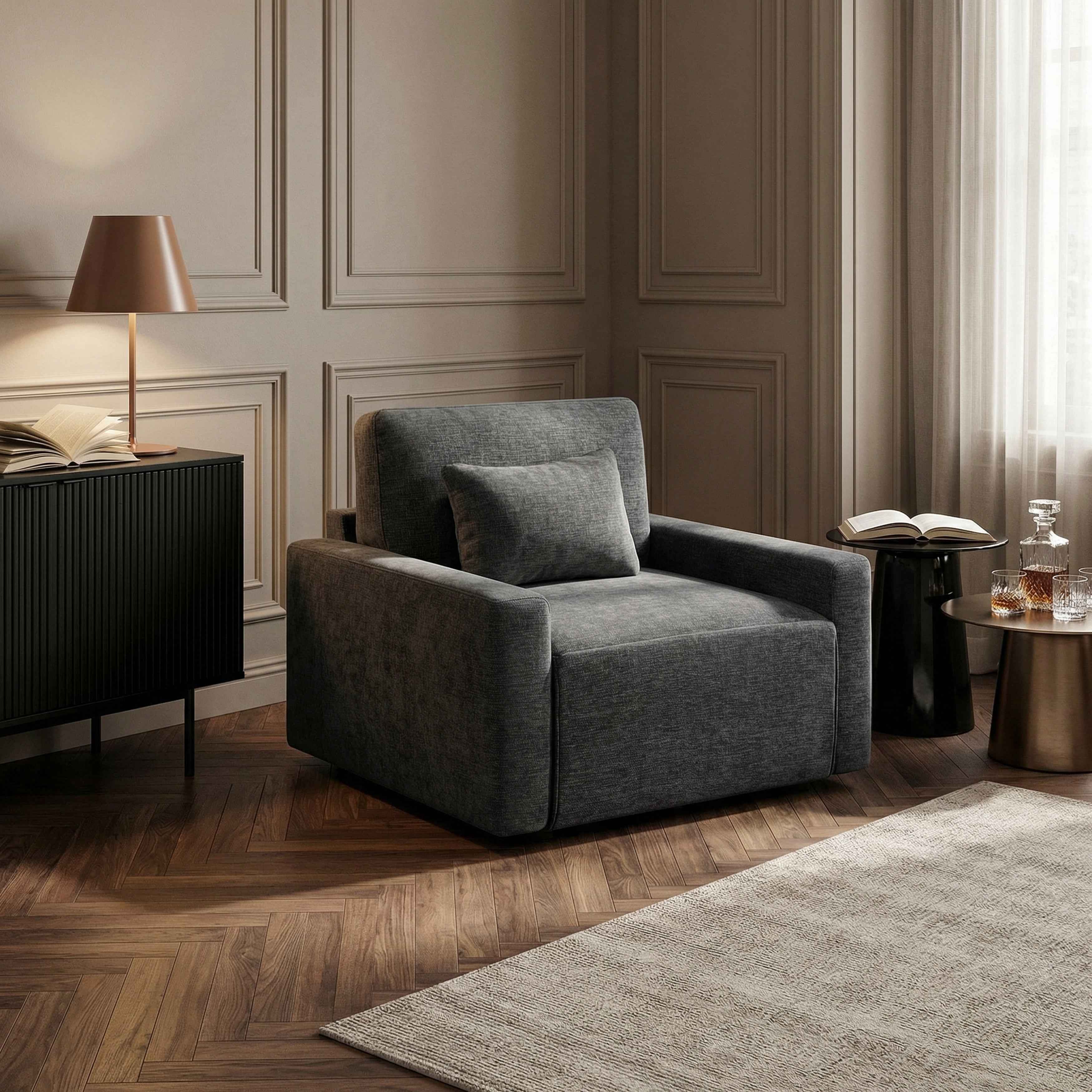 Cyber Gray Power Double Reclining Loveseat with Center Console - Image 35