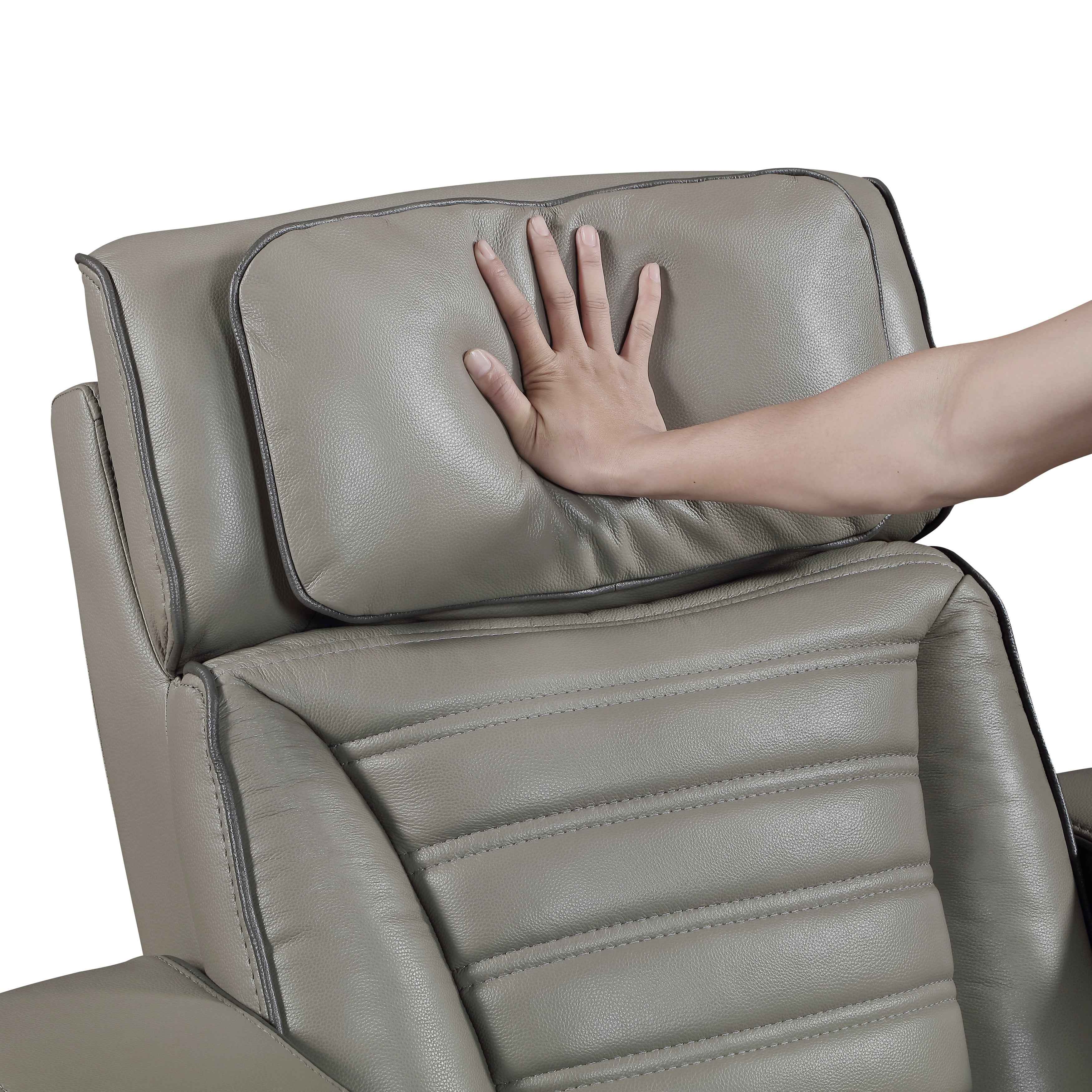 Cyber Gray Power Reclining Chair with Power Headrest - Image 15