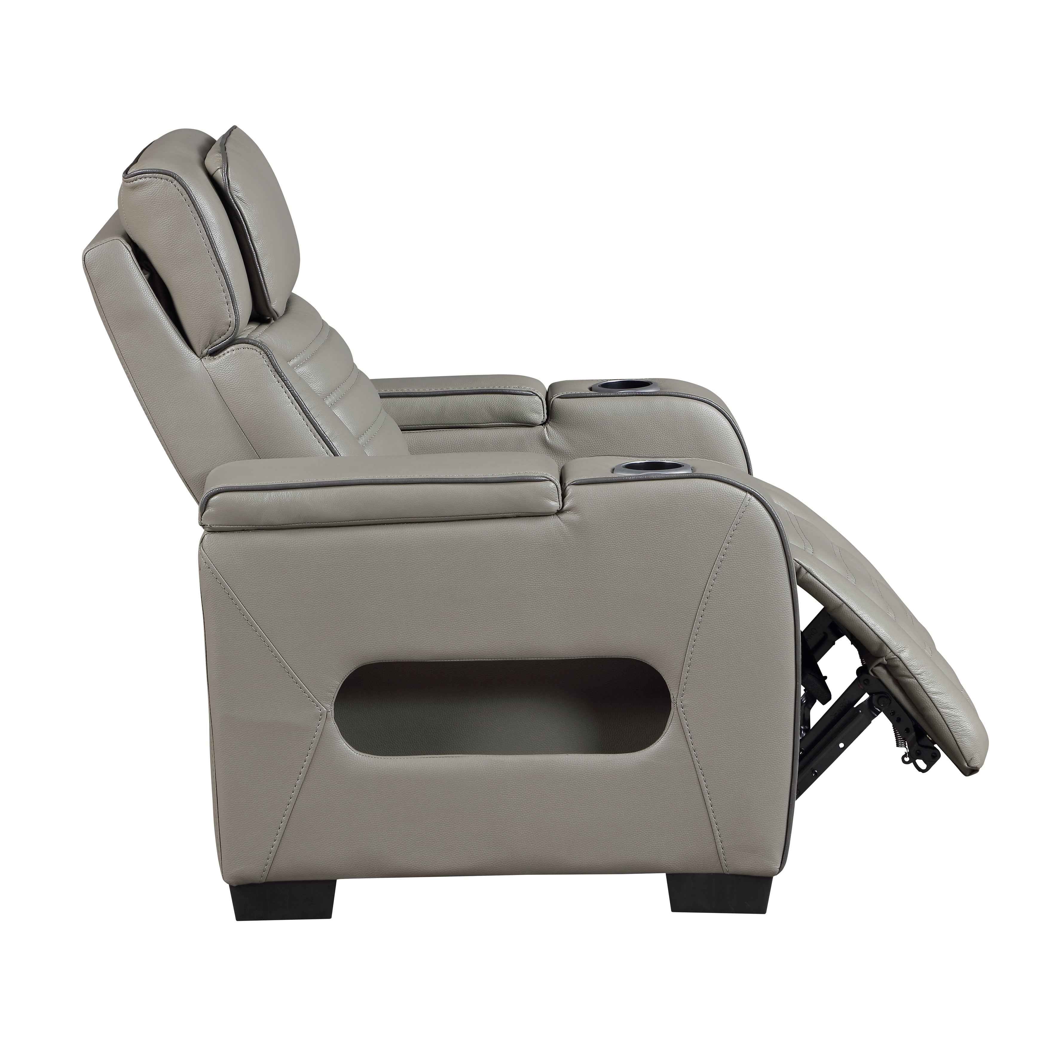 Cyber Gray Power Reclining Chair with Power Headrest - Image 9