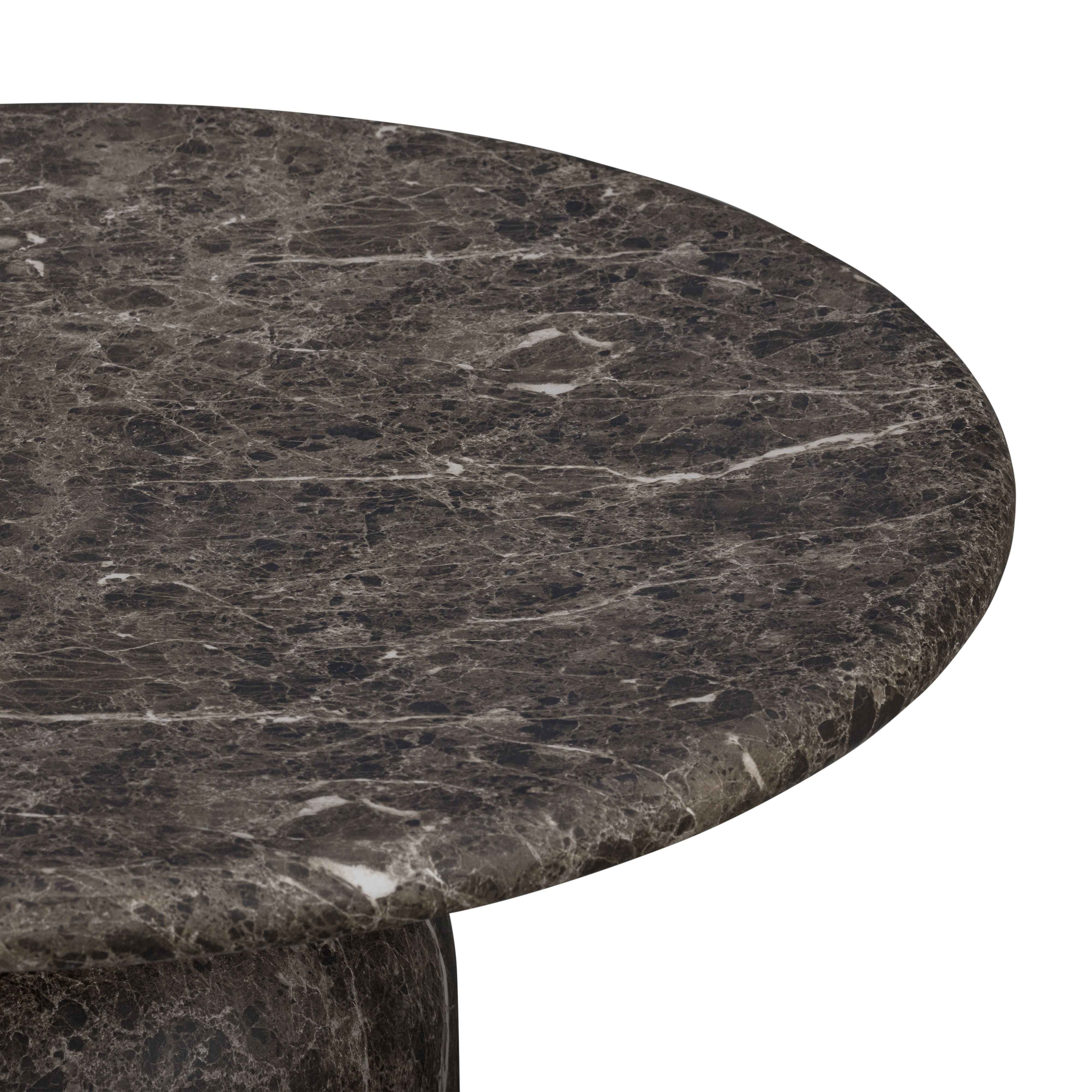 Cynthia 36" Dark Emperador Faux Marble Indoor/Outdoor Coffee Table - Image 3