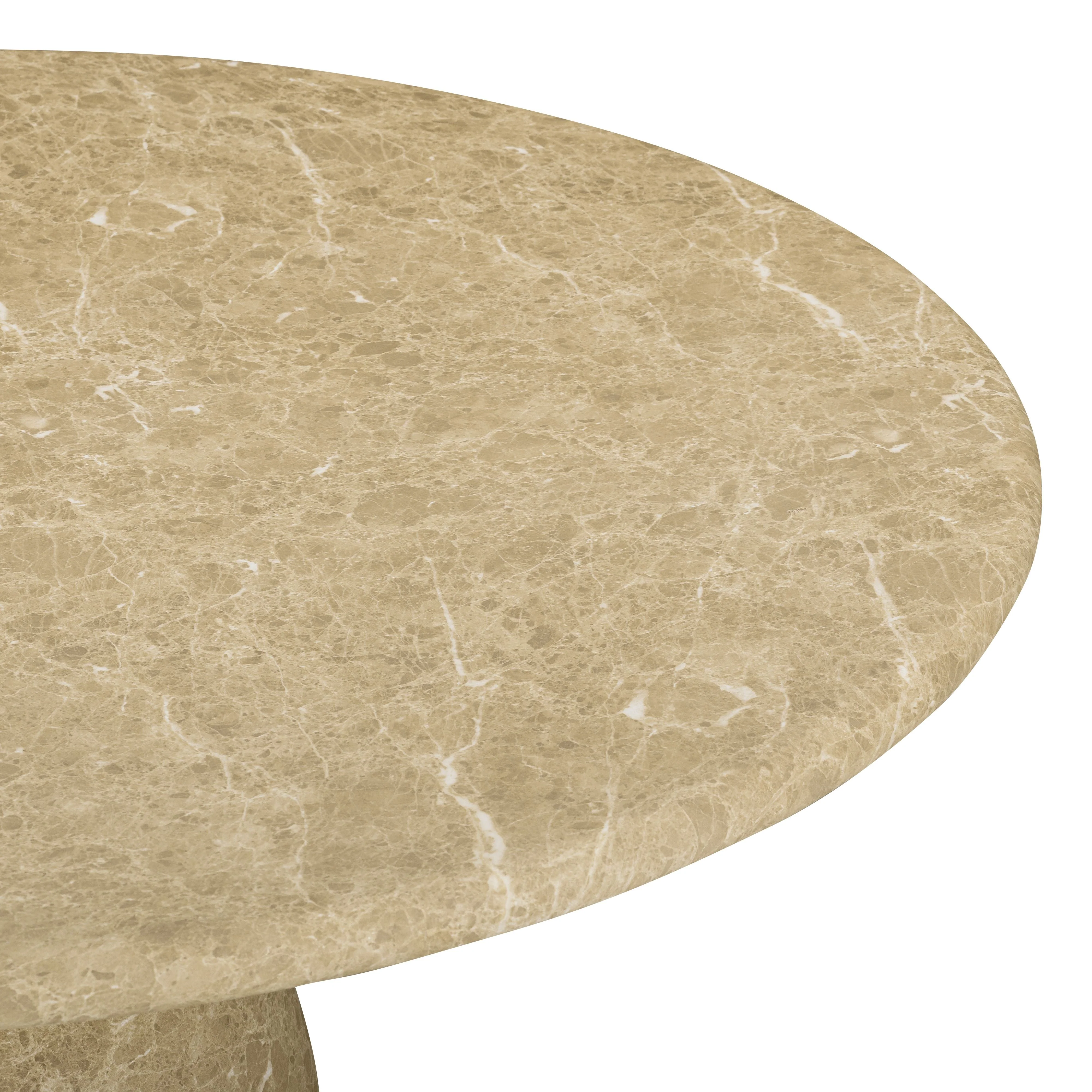 Cynthia 36" Light Emperador Faux Marble Indoor/Outdoor Coffee Table - Image 3