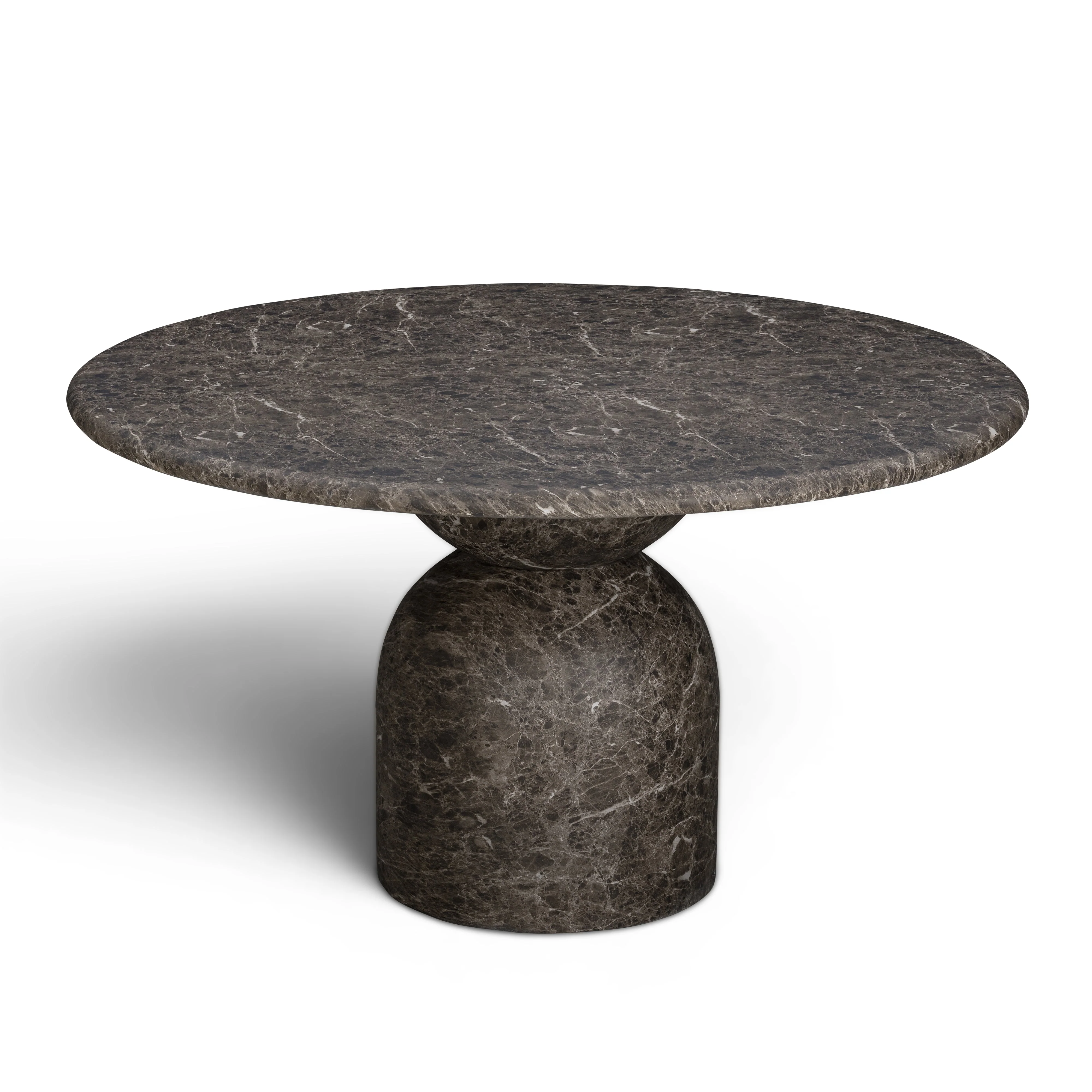 Cynthia 54" Dark Emperador Faux Marble Indoor/Outdoor Dining Table - Image 2
