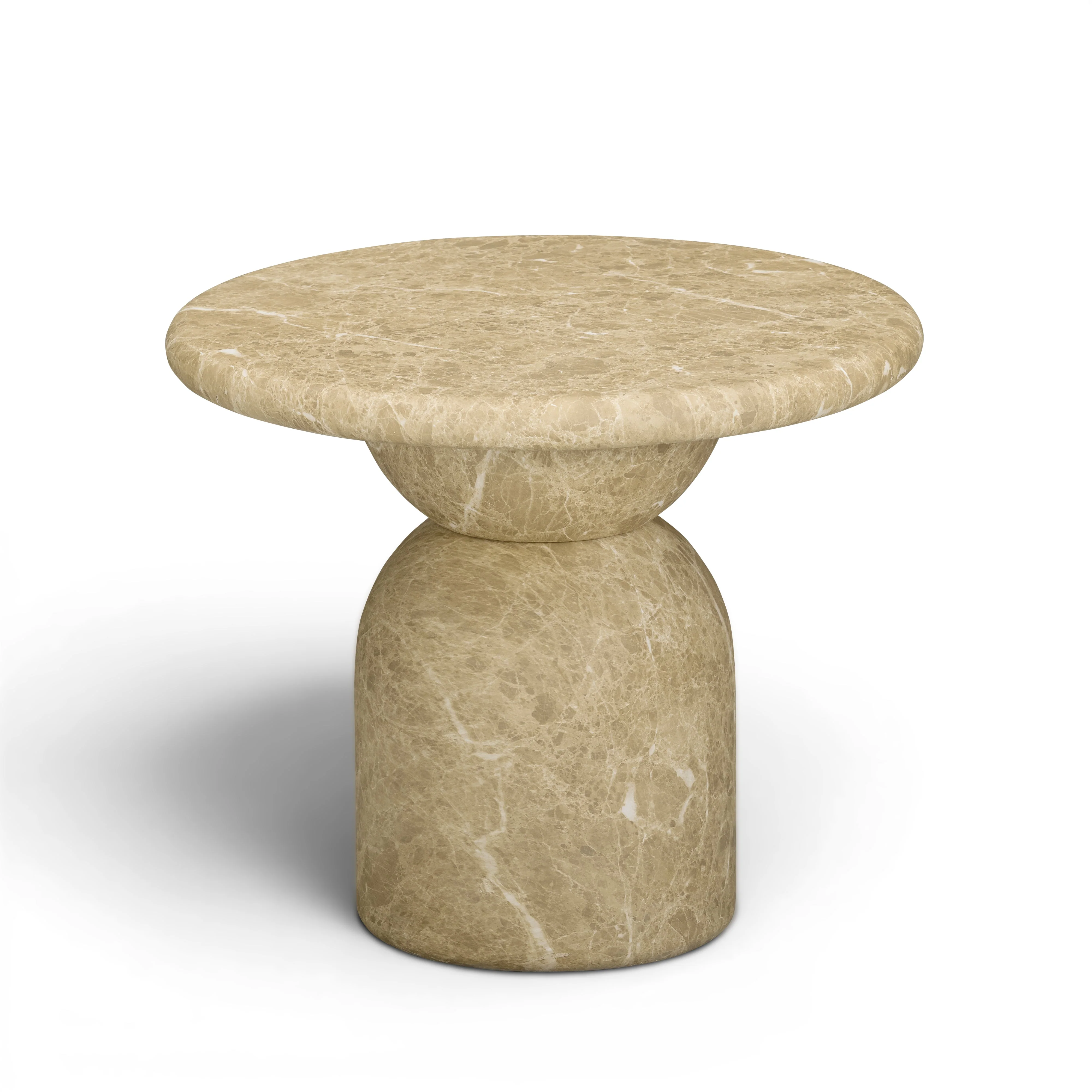 Cynthia Light Emperador Faux Marble Indoor/Outdoor Side Table - Image 2