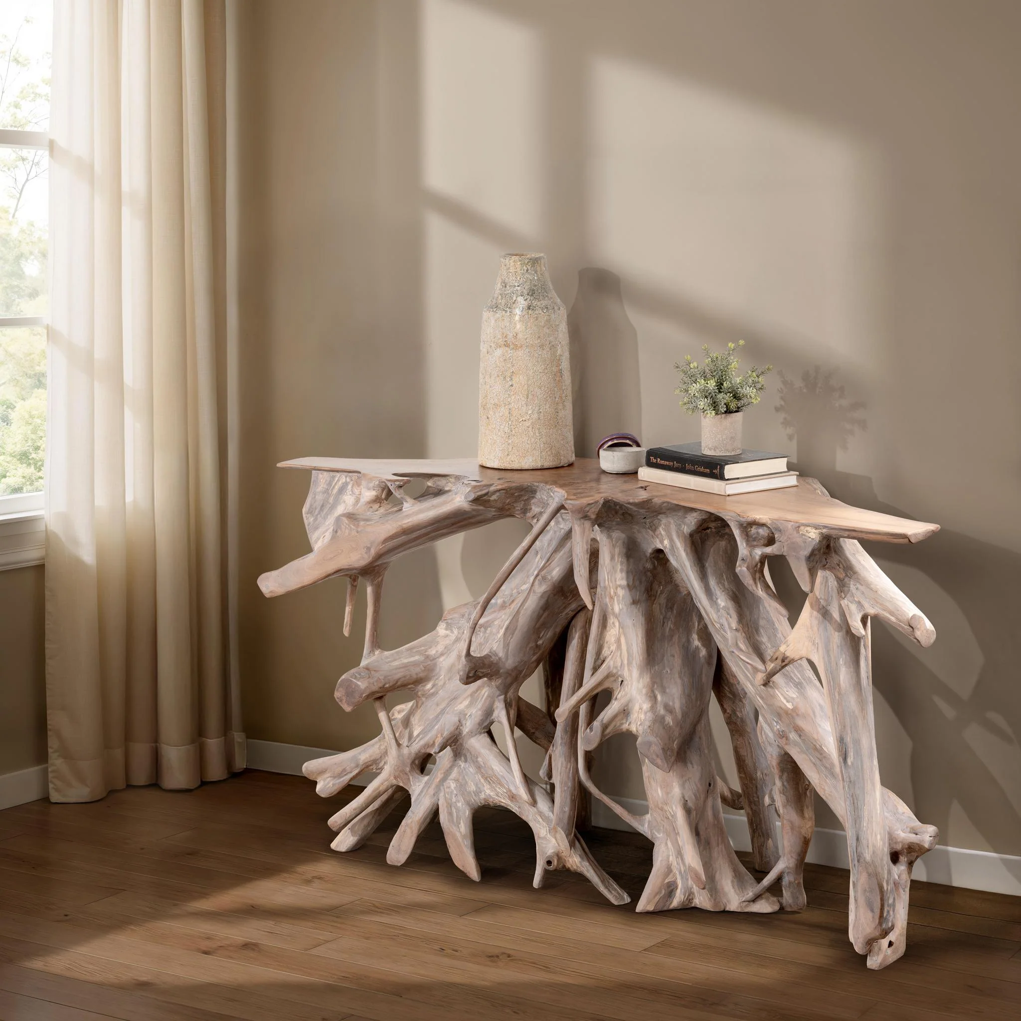 Cypress Console Table - Natural White Wash - Image 7