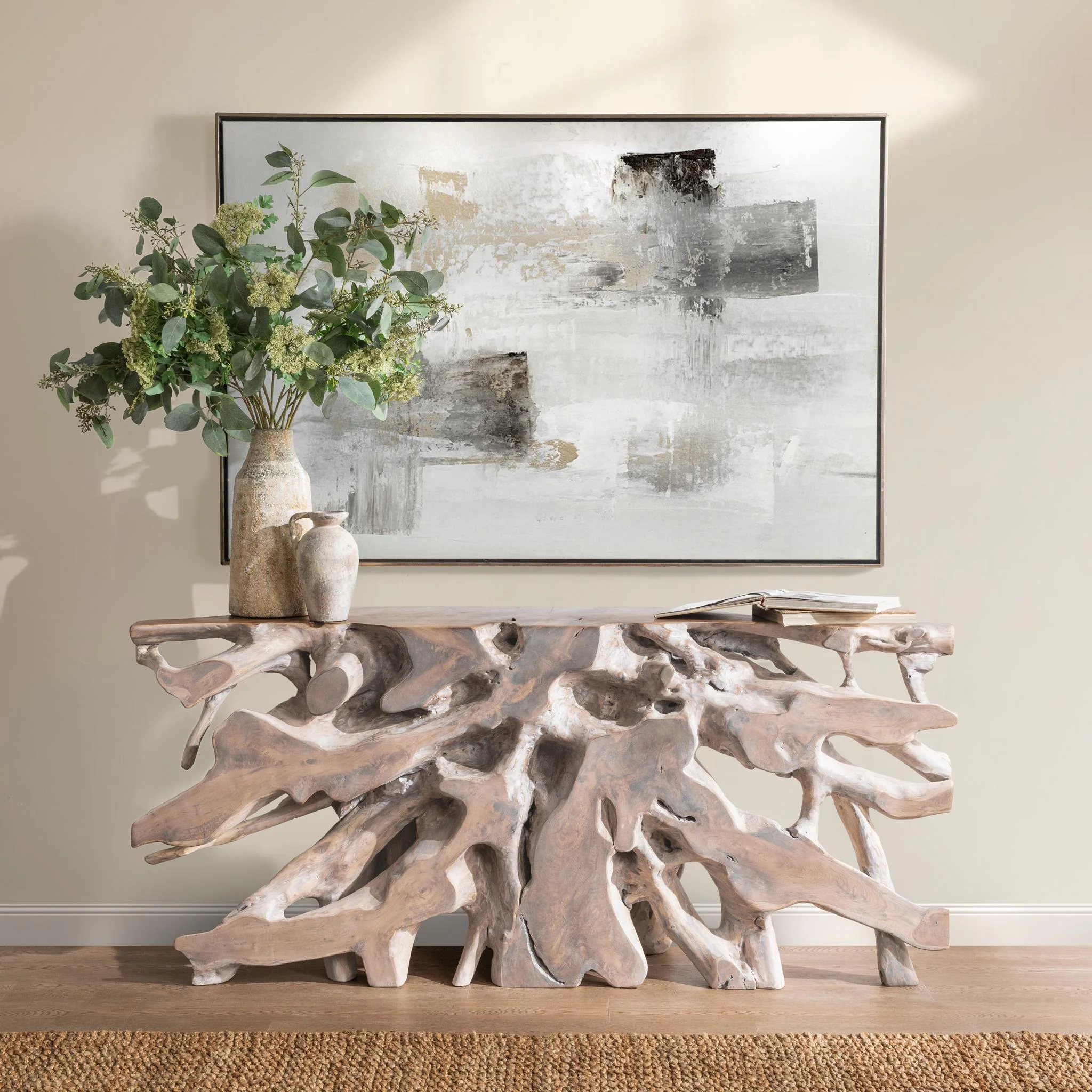 Cypress Console Table - Natural White Wash - Image 7