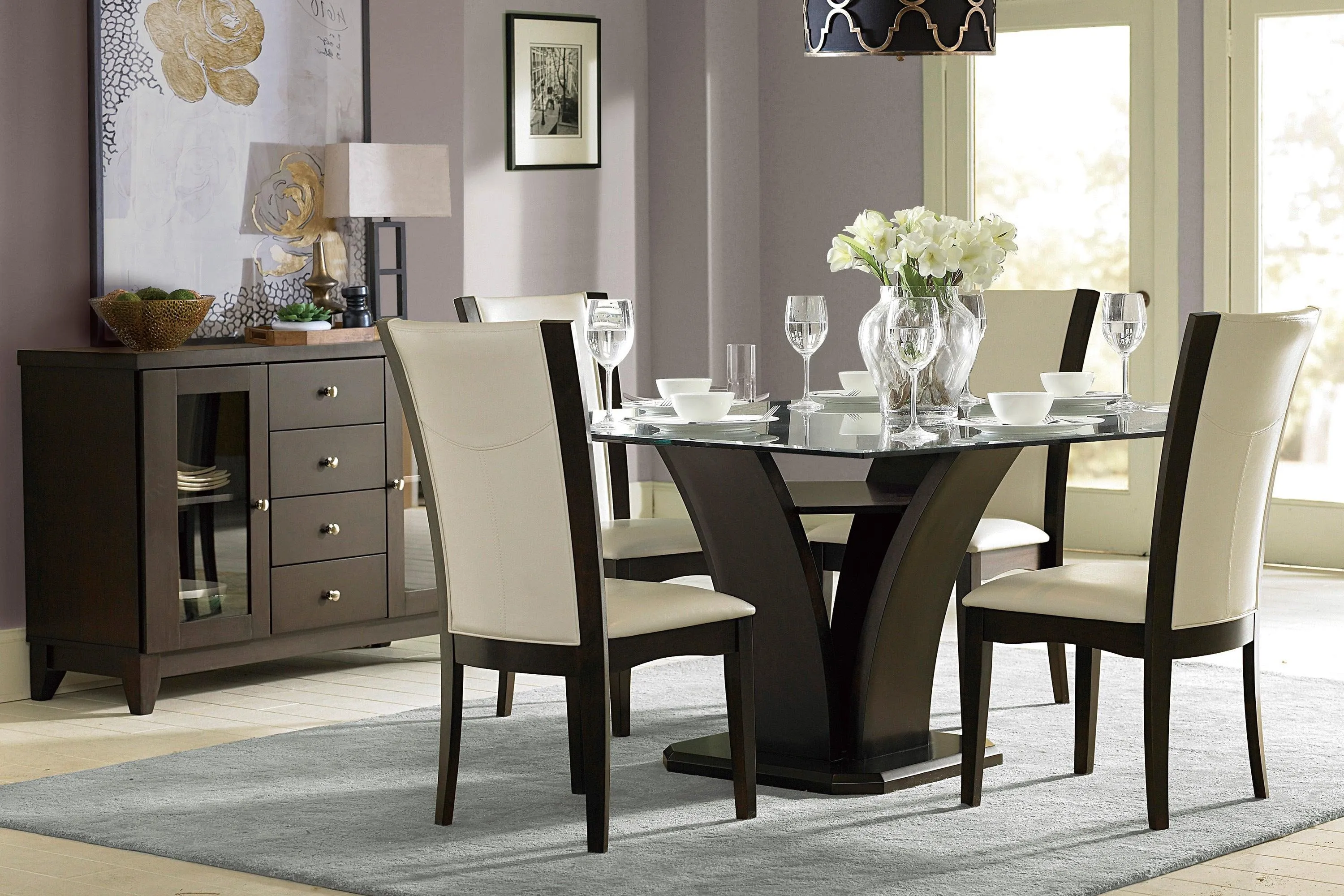 Daisy White/Dark Brown Side Chair, Set of 2 - Image 3