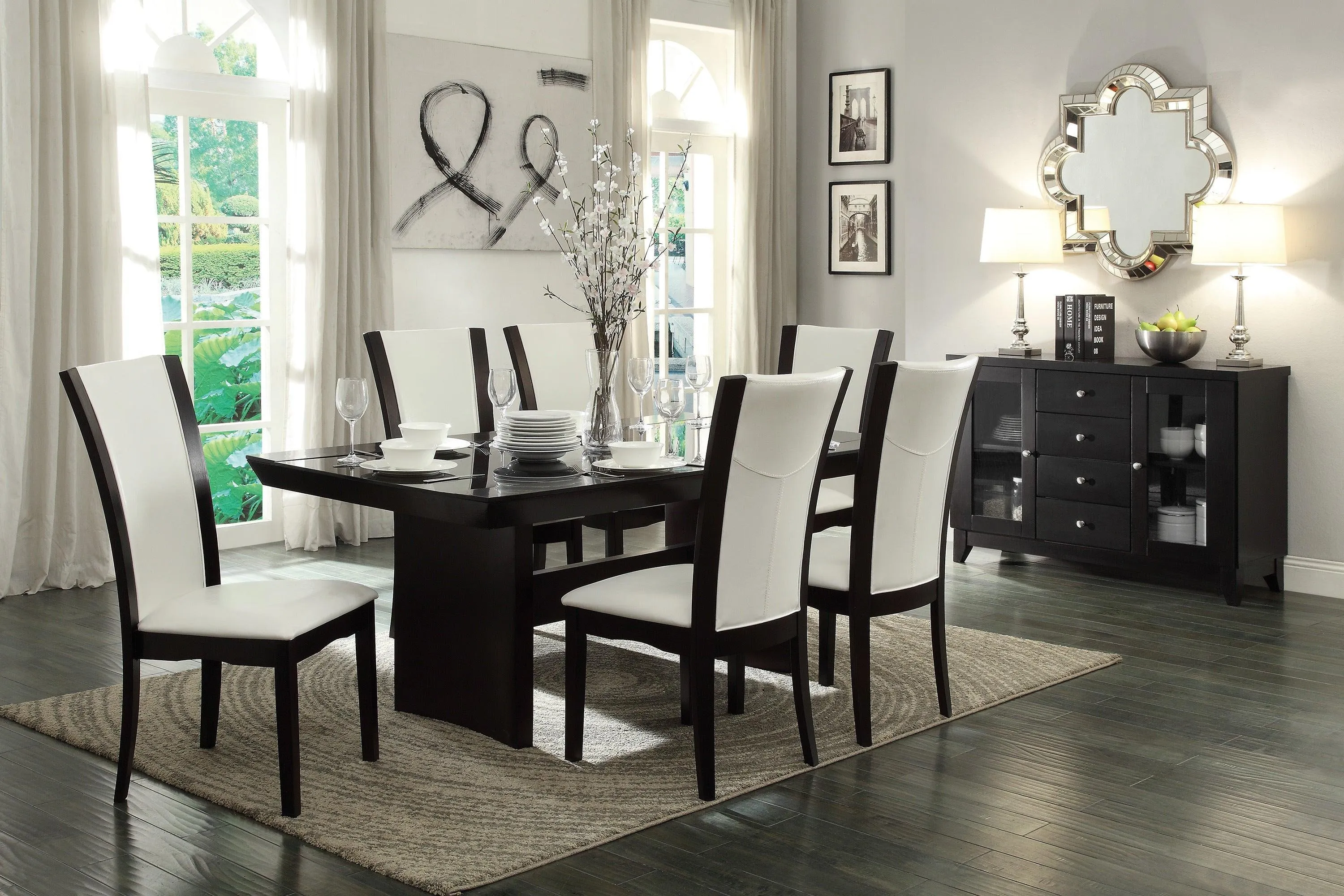 Daisy White/Dark Brown Side Chair, Set of 2 - Image 5