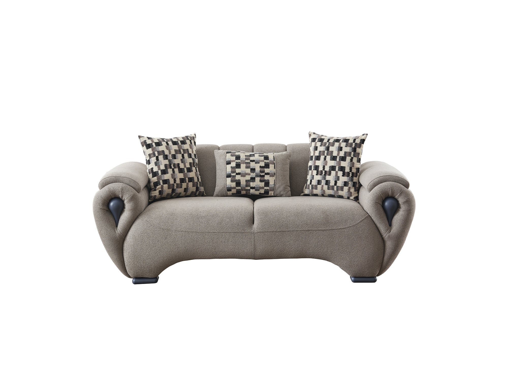 Damla Cream 3-pieces (Sofa & Loveseat & Chair) Living Room Set - Image 8
