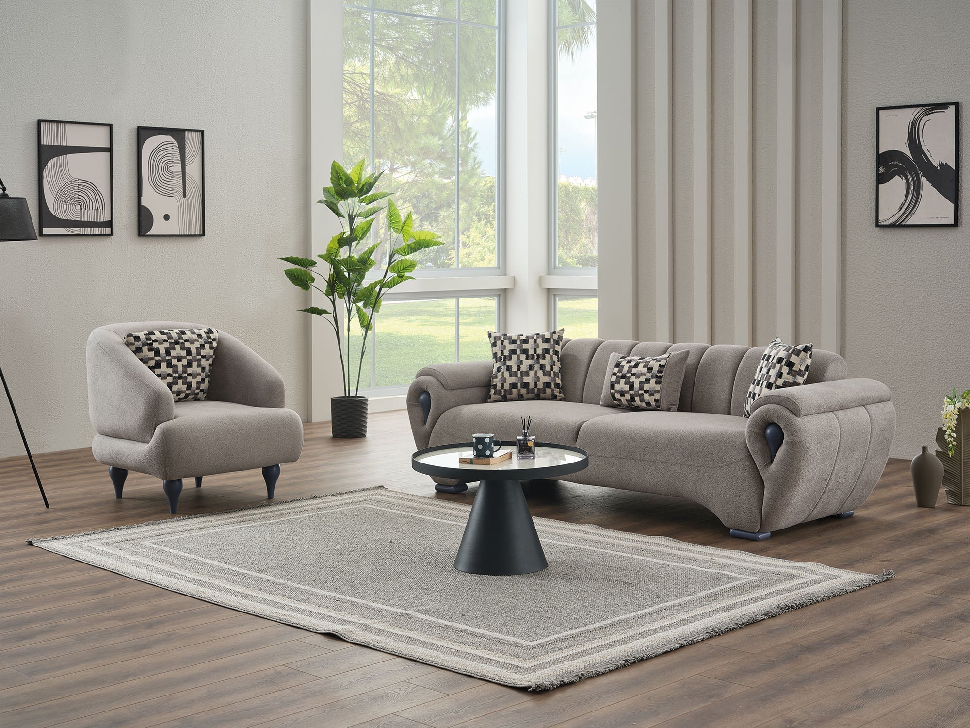 Damla Cream Chair - Image 4
