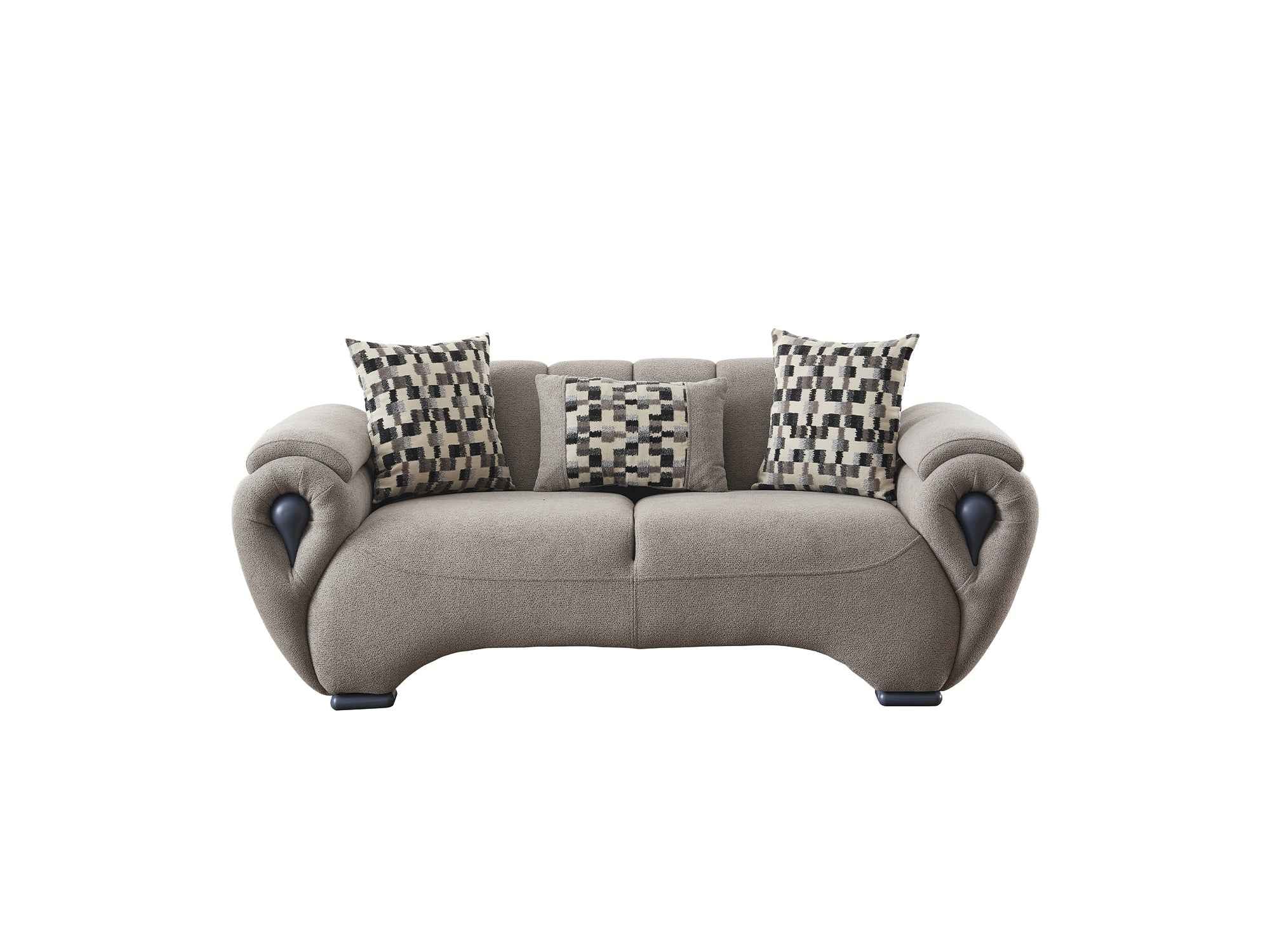 Damla Cream Stationary Loveseat