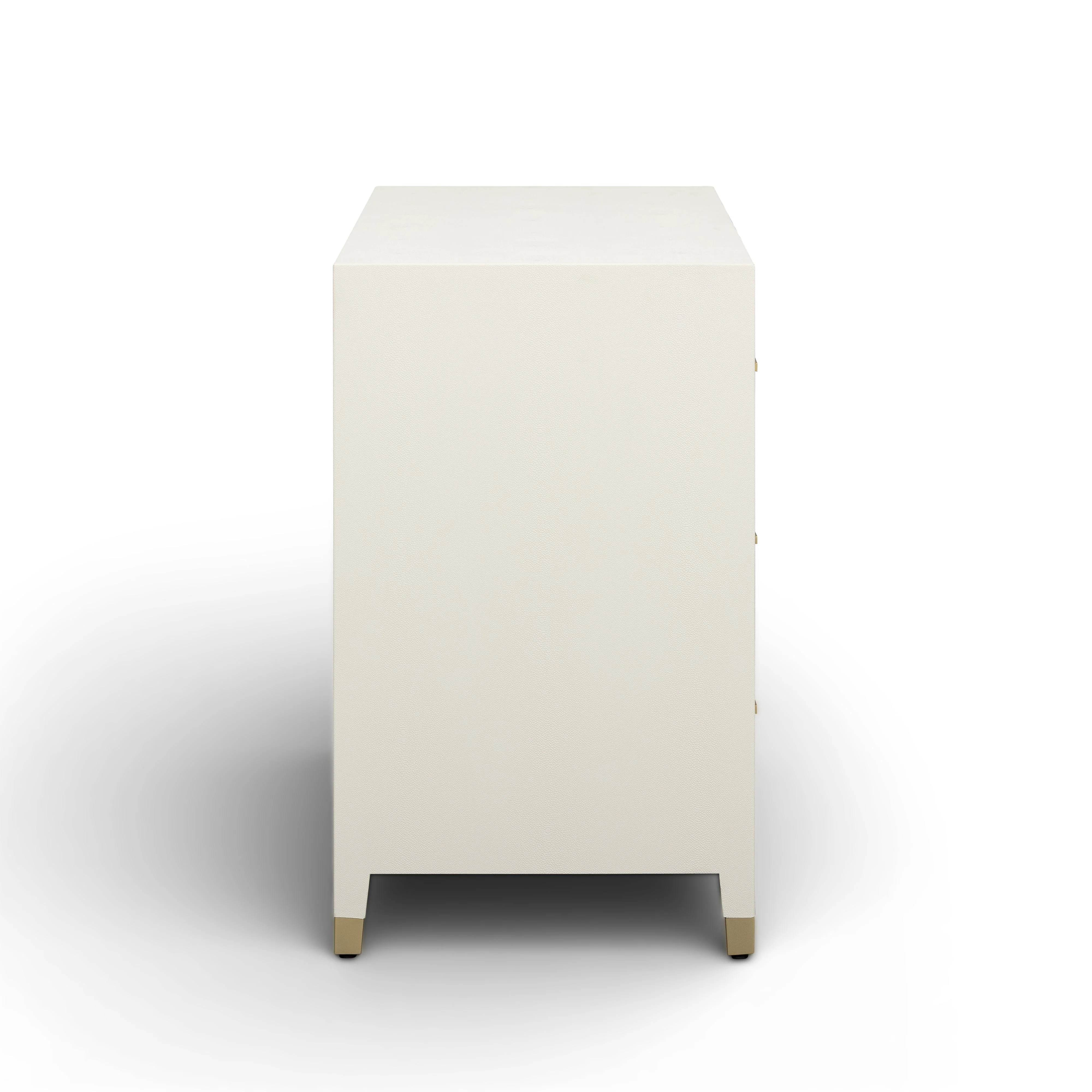 Dani 62" Cream Faux Shagreen 6-Drawer Dresser - Image 6
