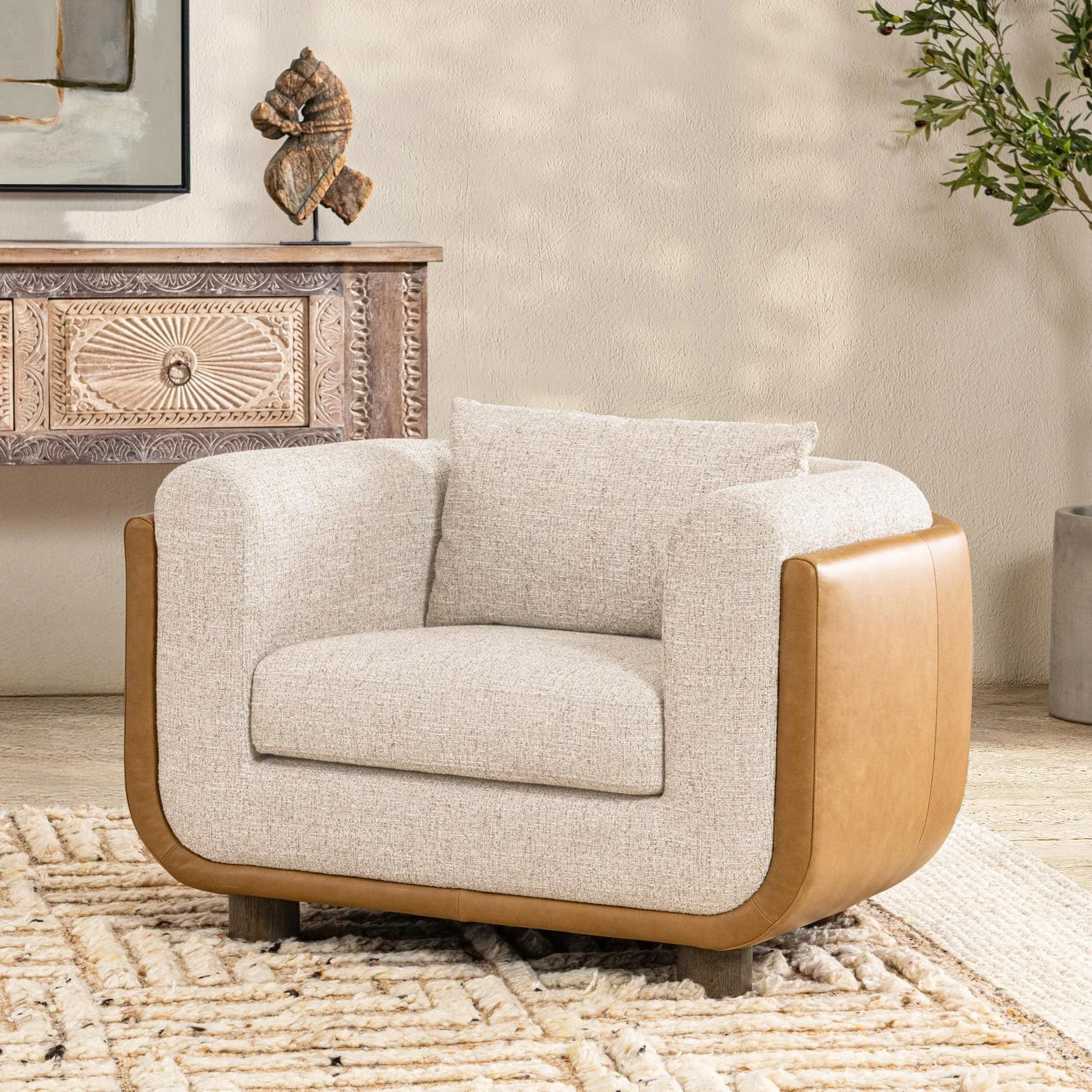 Dania Accent Chair - Latte - Image 5