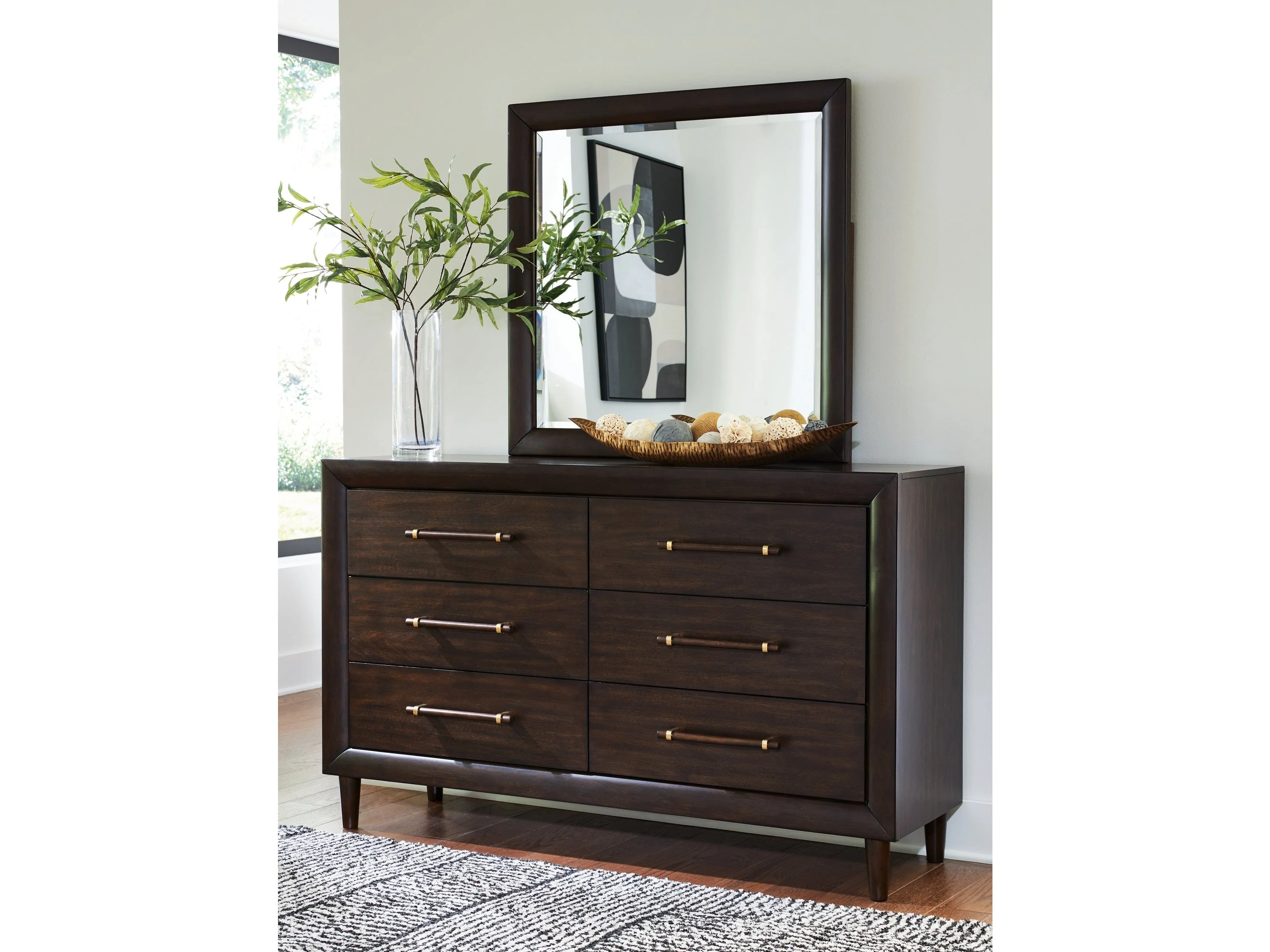 Dantenton Merlot Dresser and Mirror