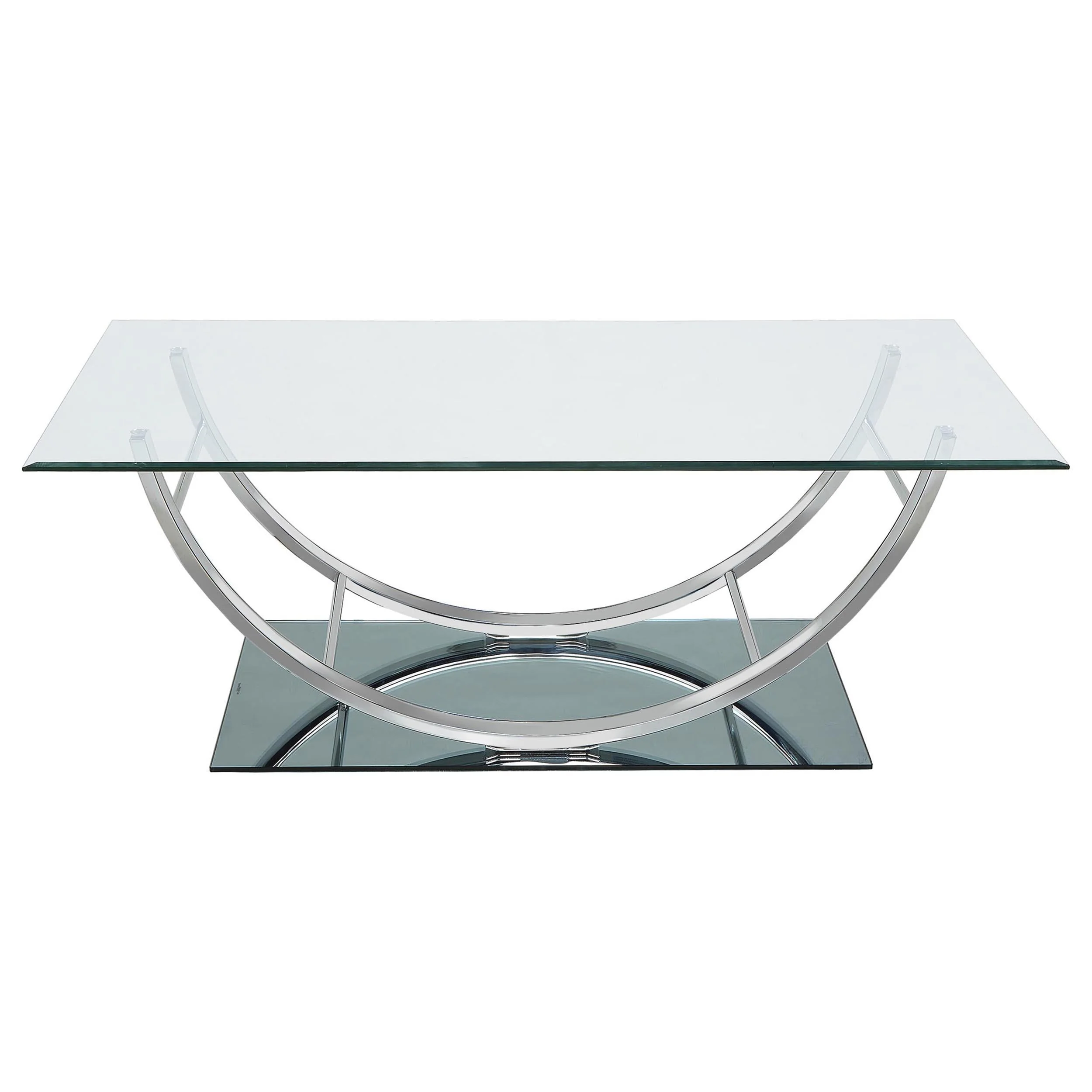 Danville Chrome 3-Piece Glass Top Coffee and End Table Set - Image 7