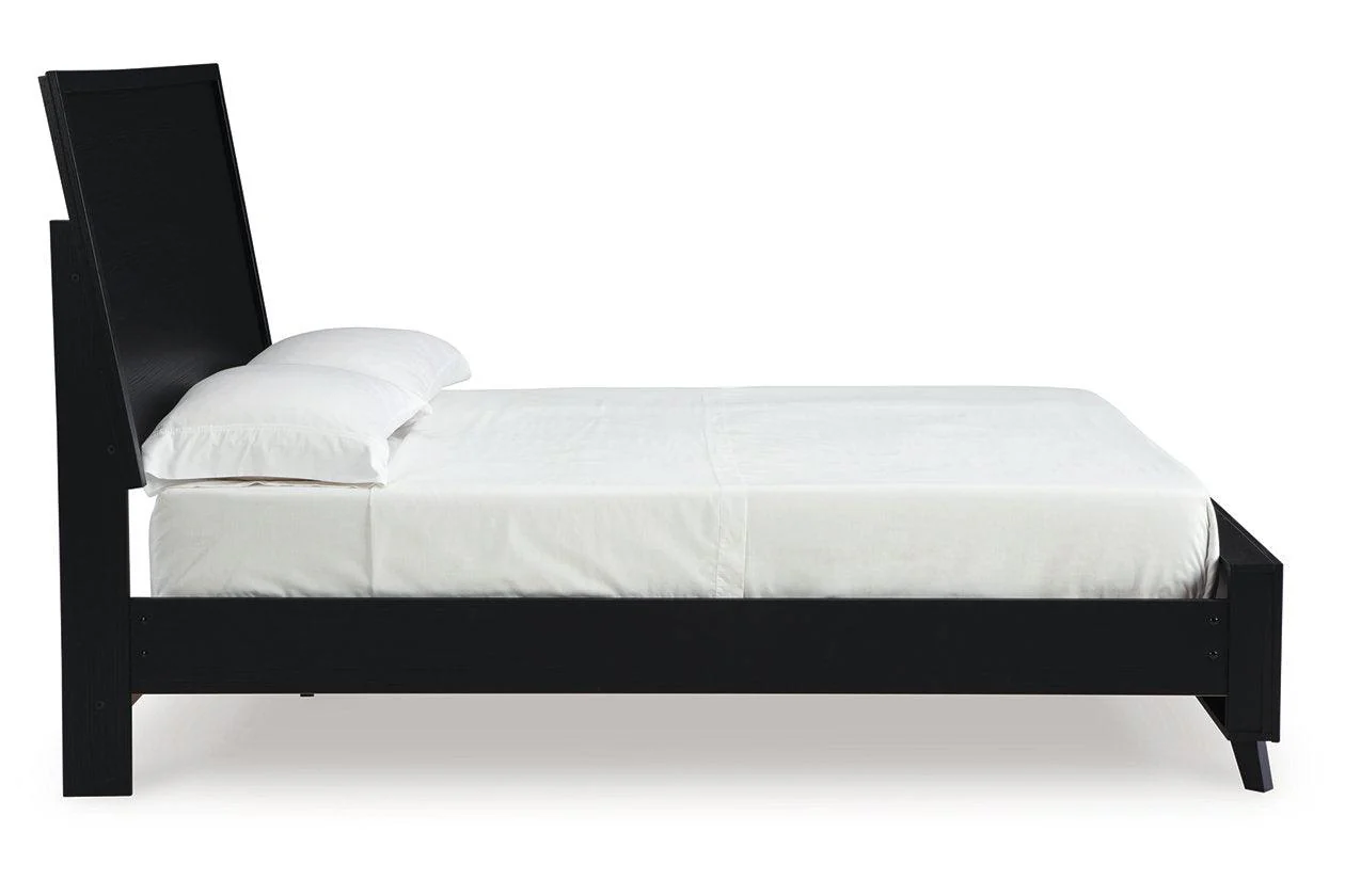 Danziar Black Queen Platform Bed - Image 4