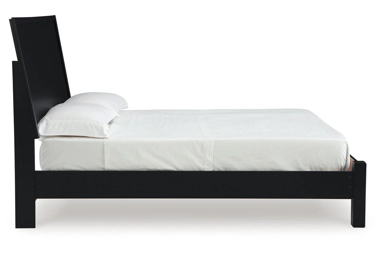 Danziar Black Queen Platform Bed - Image 4