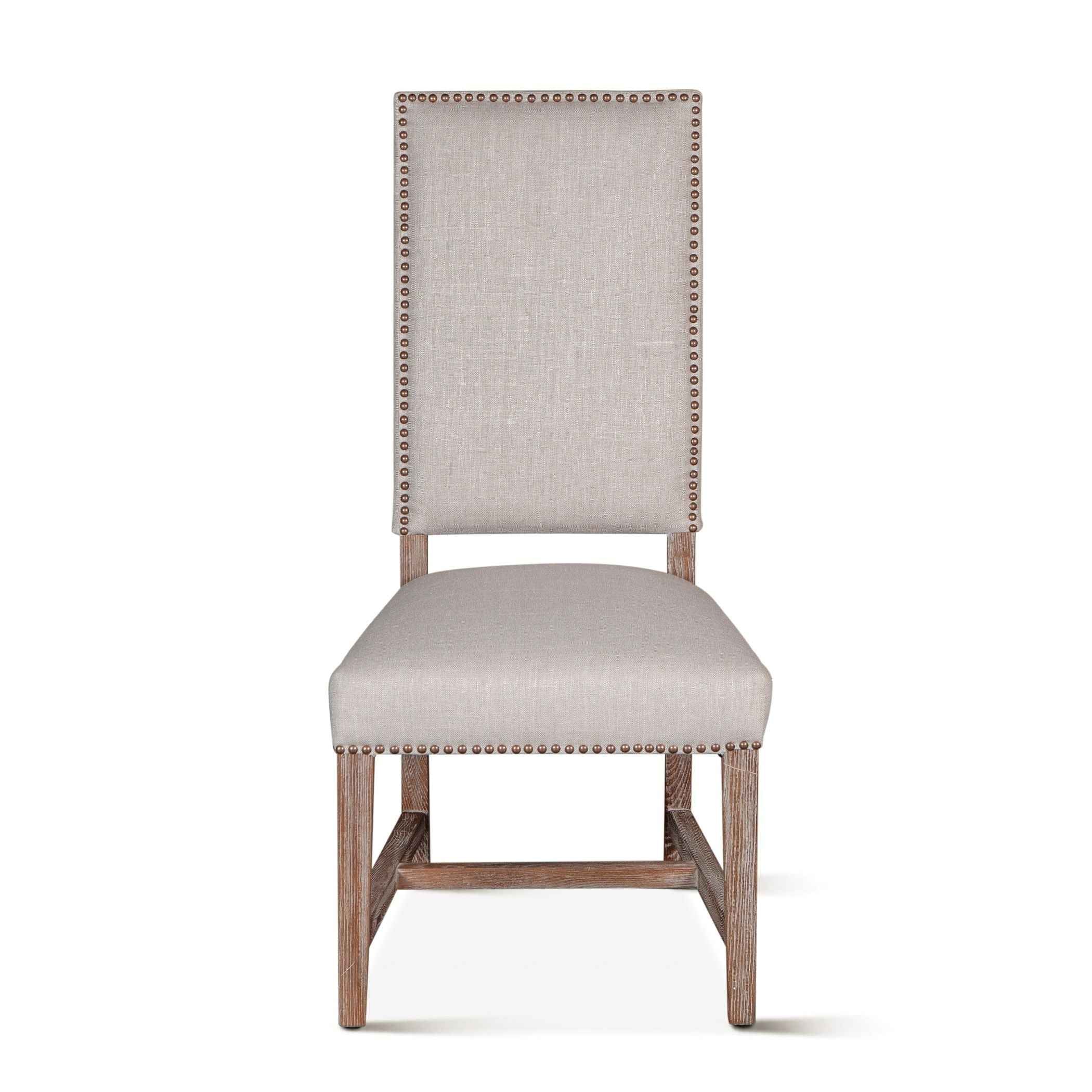 Darcy 21" Upholstered Dining Chair in Greige Linen, Set of 2 - Image 2