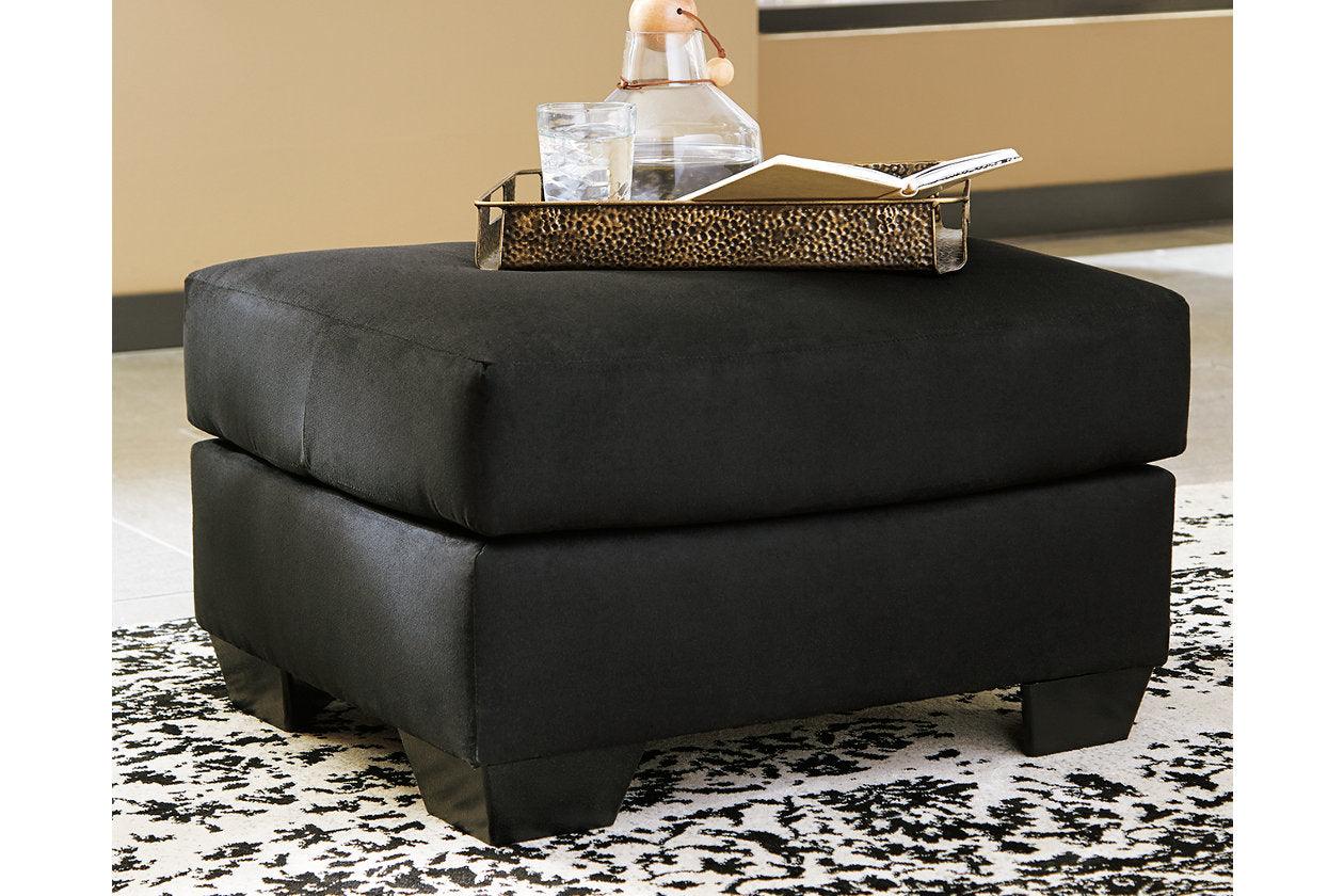 Darcy Black Ottoman - Image 4