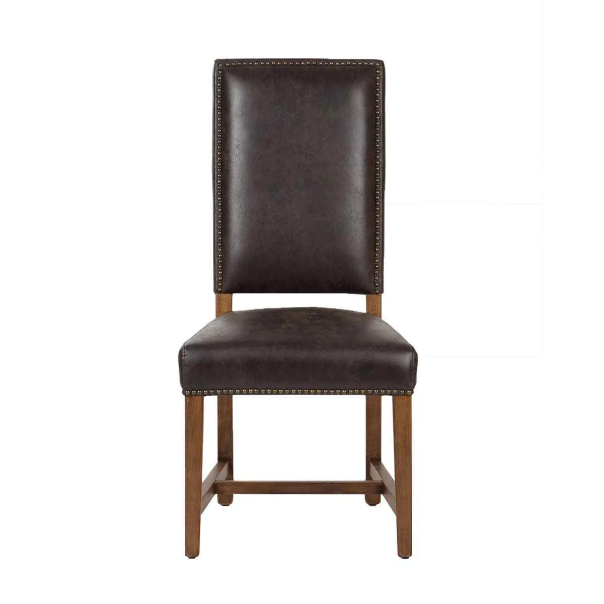Darcy Dining Chair in Dark Brown with Earth Legs, Set of 2 - Image 2