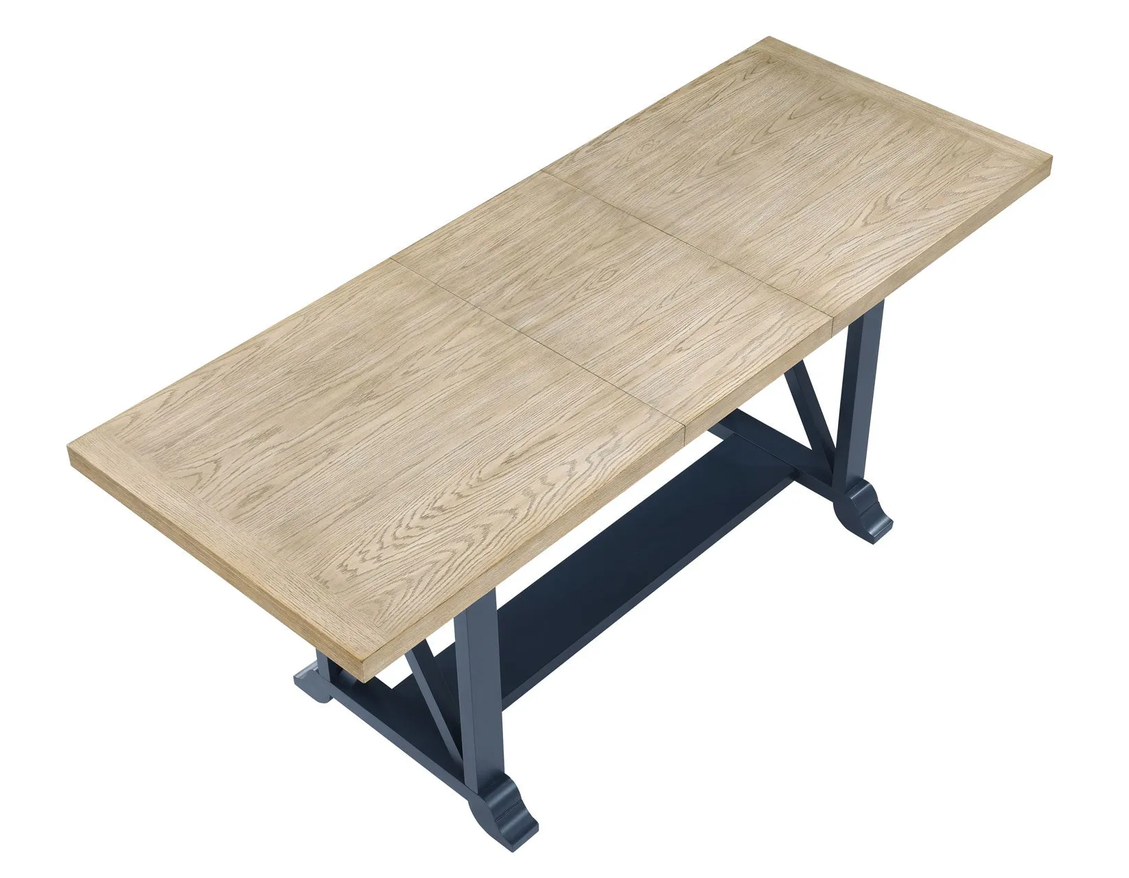 Darcy Midnight Blue/Natural Counter Height Dining Set with 18-inch Leaf - Image 11