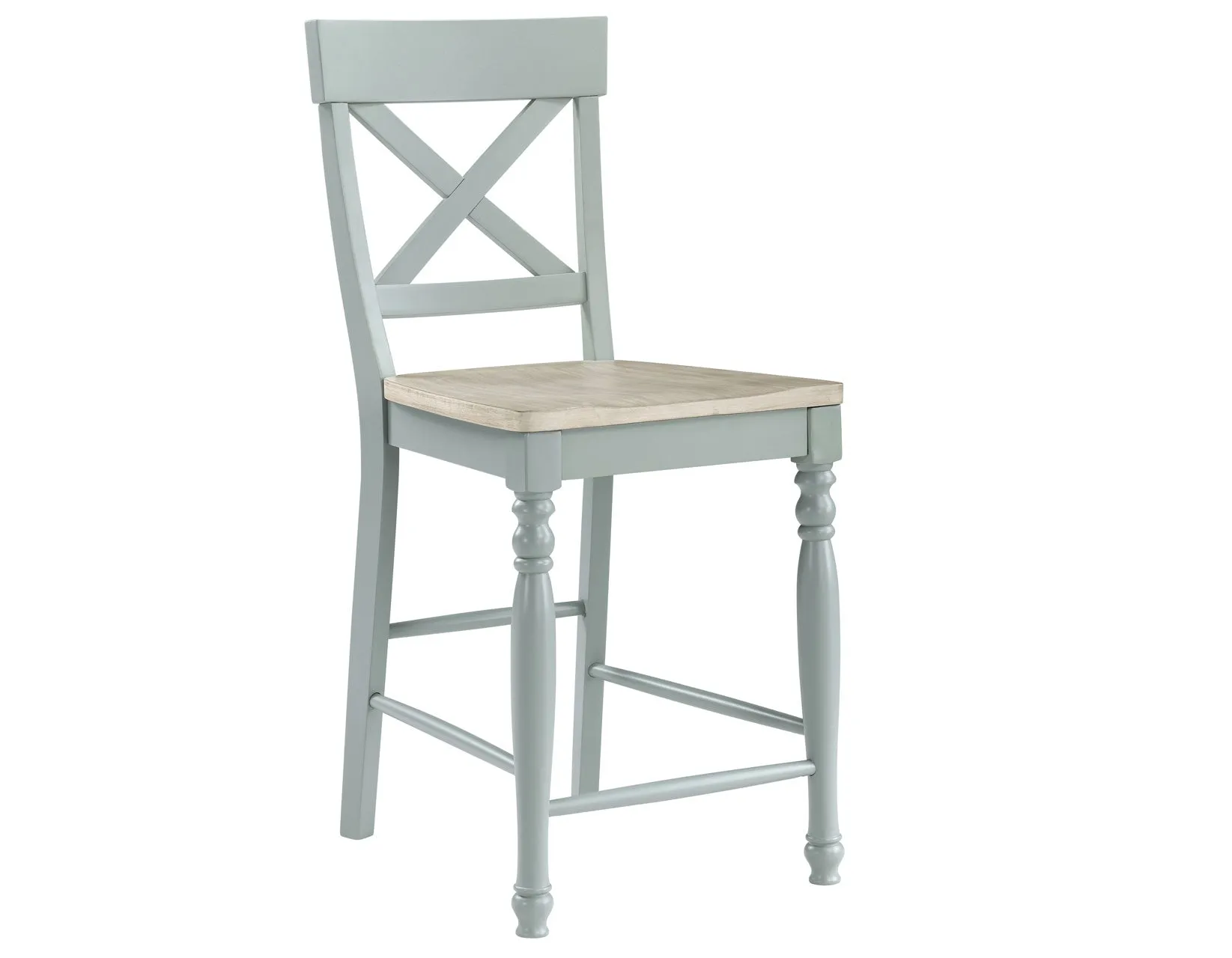 Darcy Mint Green/Natural Counter Height Dining Set with 18-inch Leaf - Image 13