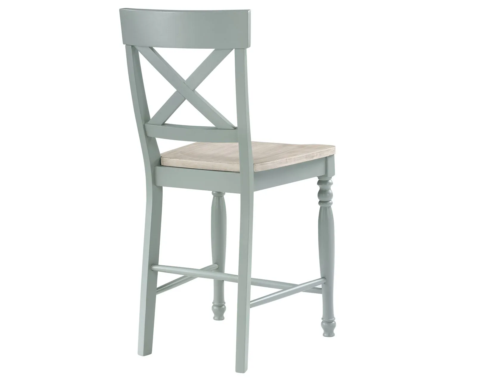 Darcy Mint Green/Natural Counter Height Dining Set with 18-inch Leaf - Image 15