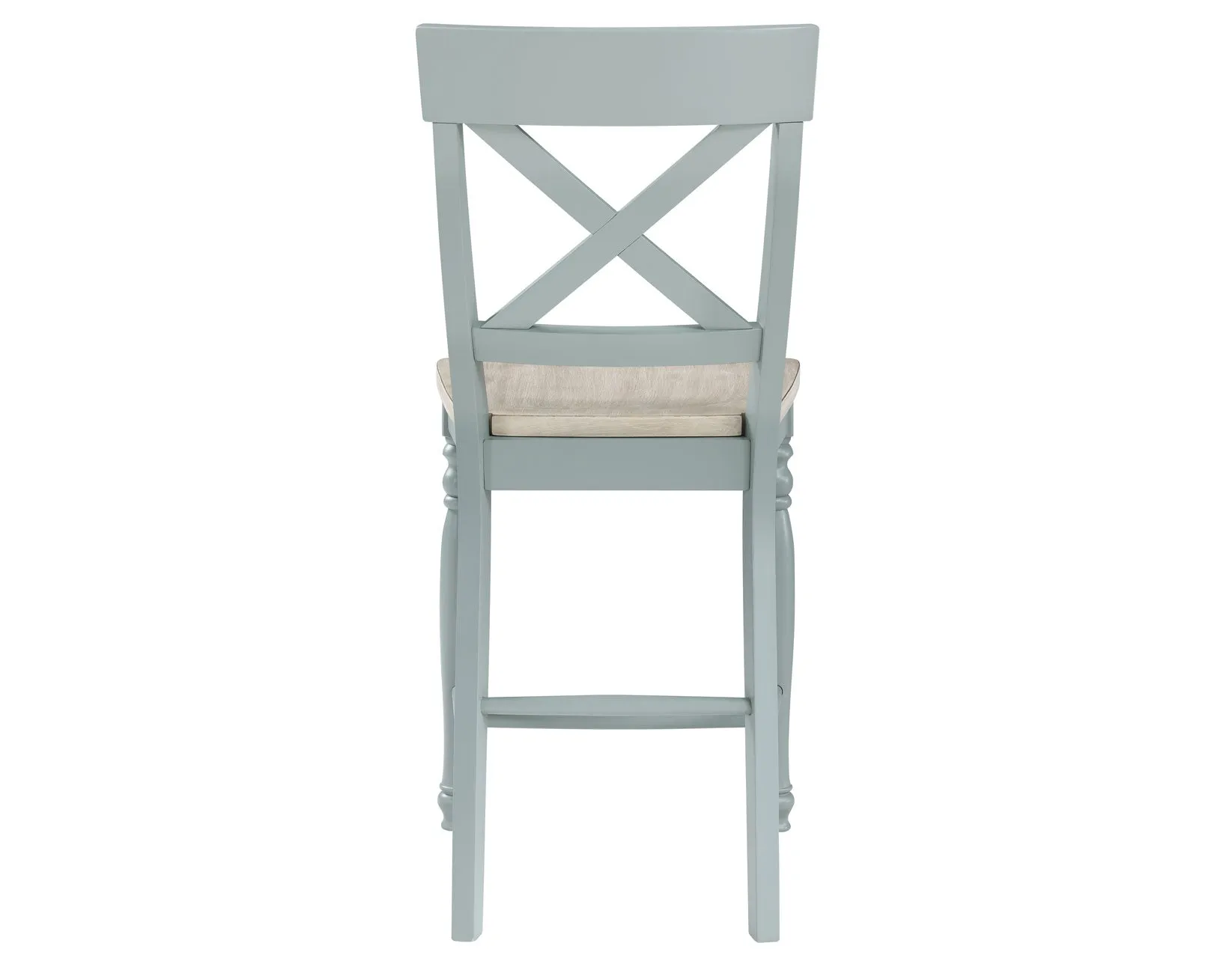 Darcy Solid Wood 24″ Counter Stool, Mint Green and Natural Finish - Image 6