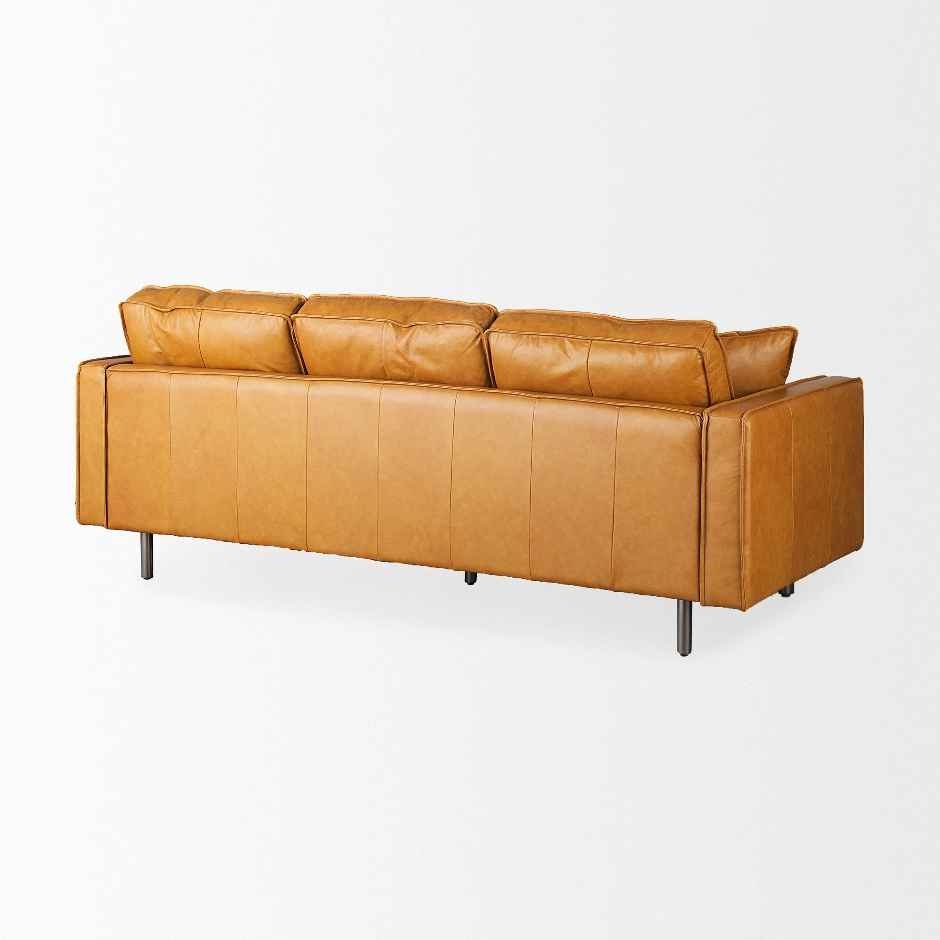 D'Arcy Tan Leather Sofa - Image 5