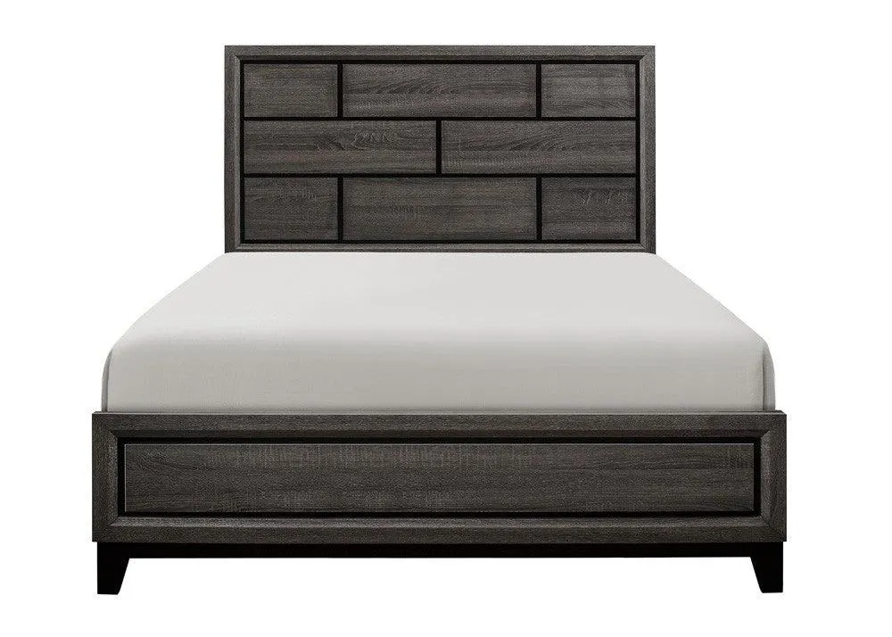 Davi Gray Queen Panel Bed