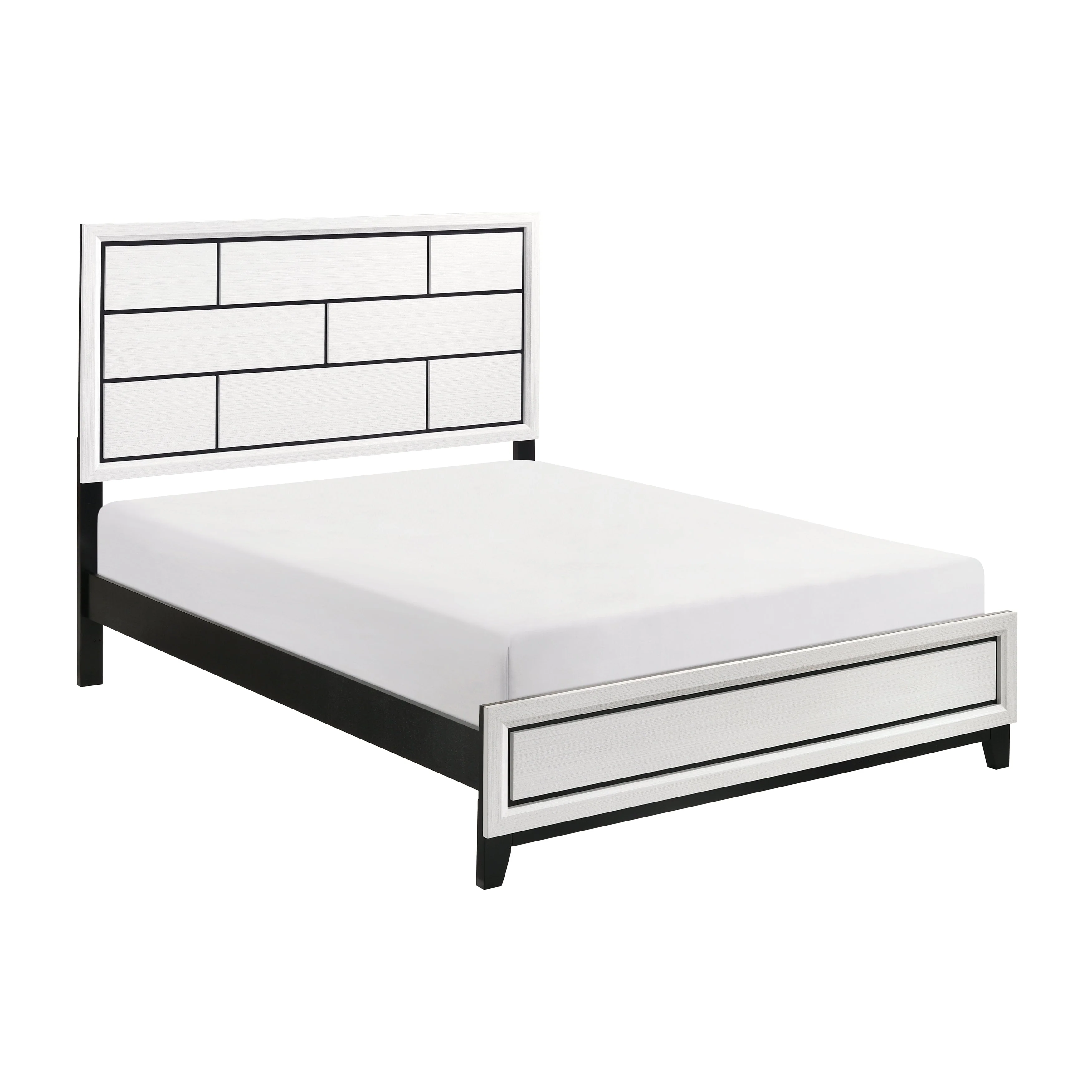 Davi White Queen Panel Bed