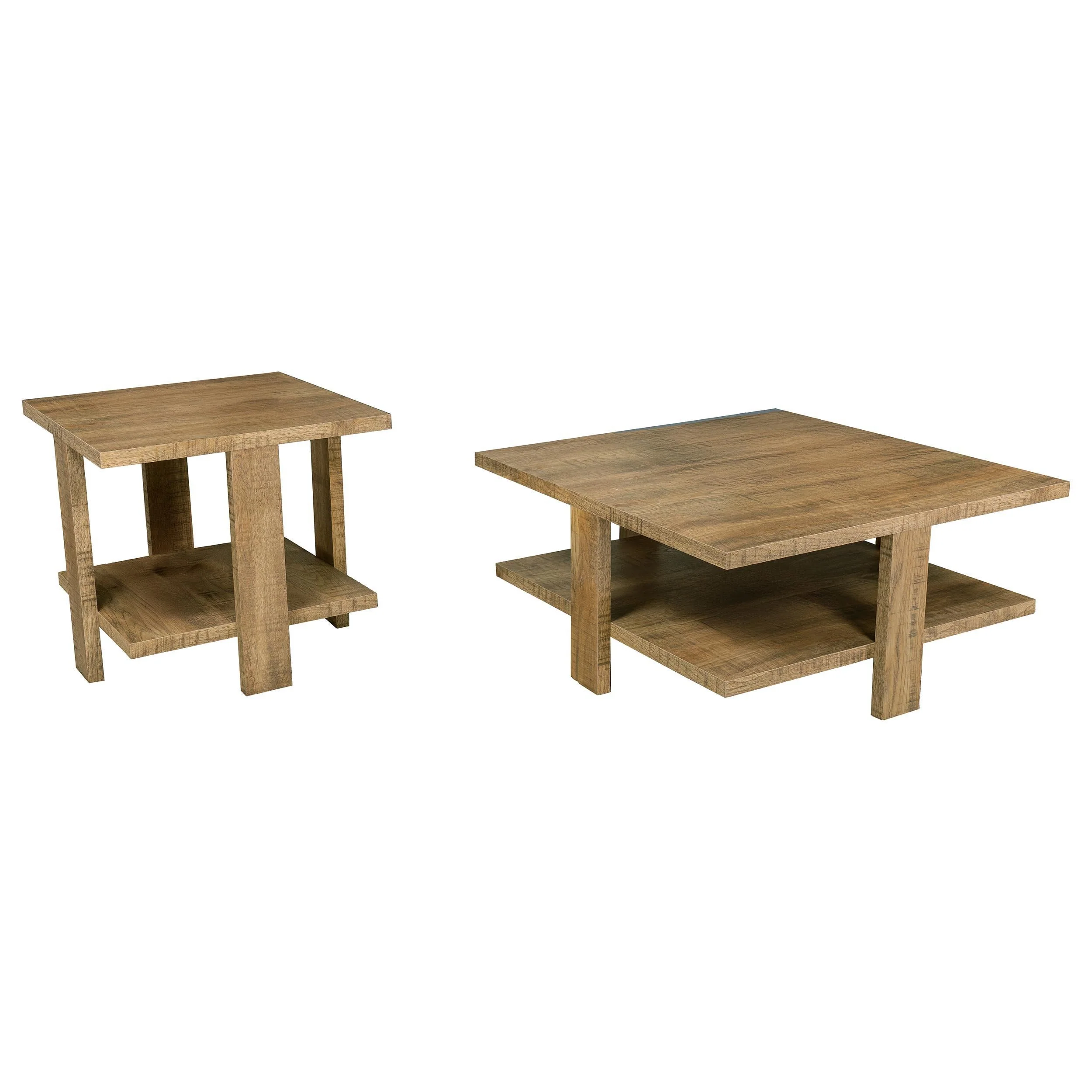 Dawn Mango Brown 2-Piece Round Coffee and End Table Set - Image 2