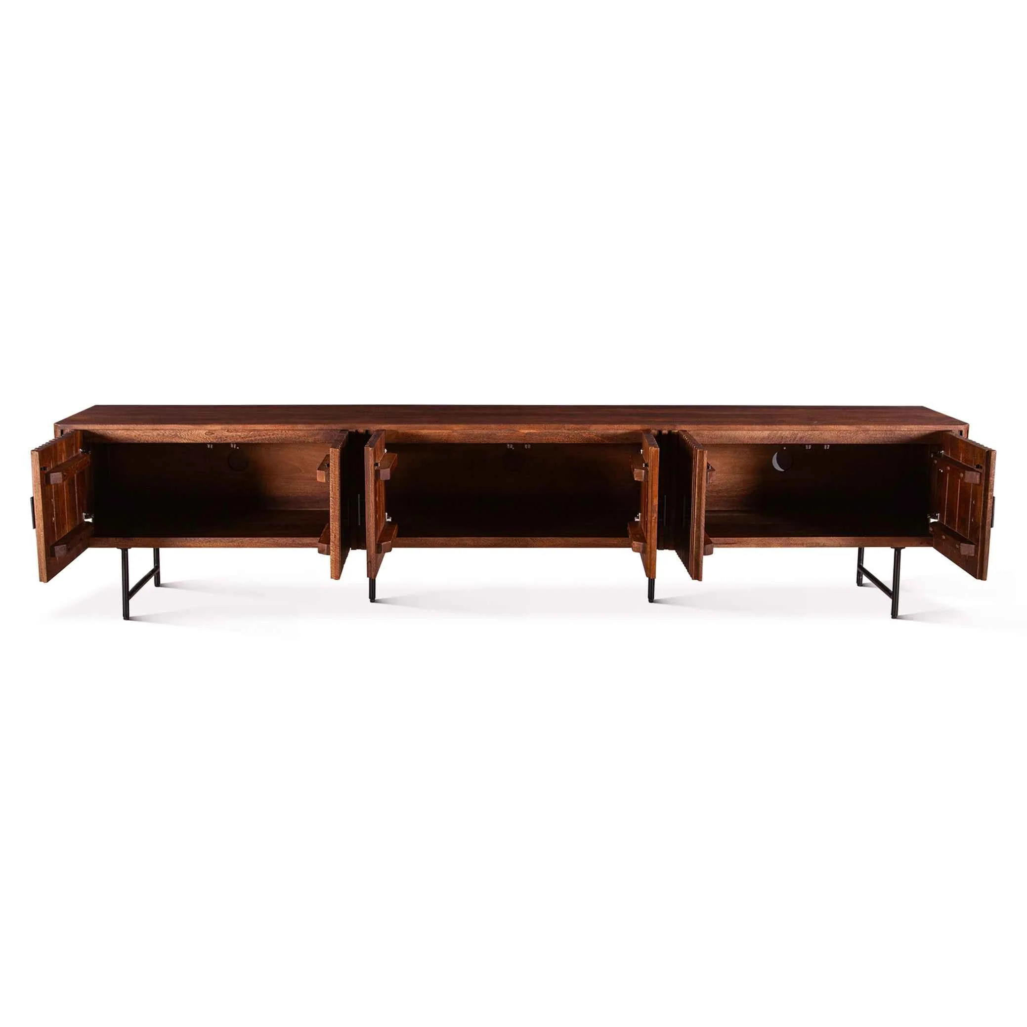 Verbania 98" Media Cabinet in Pecan Brown - Image 5