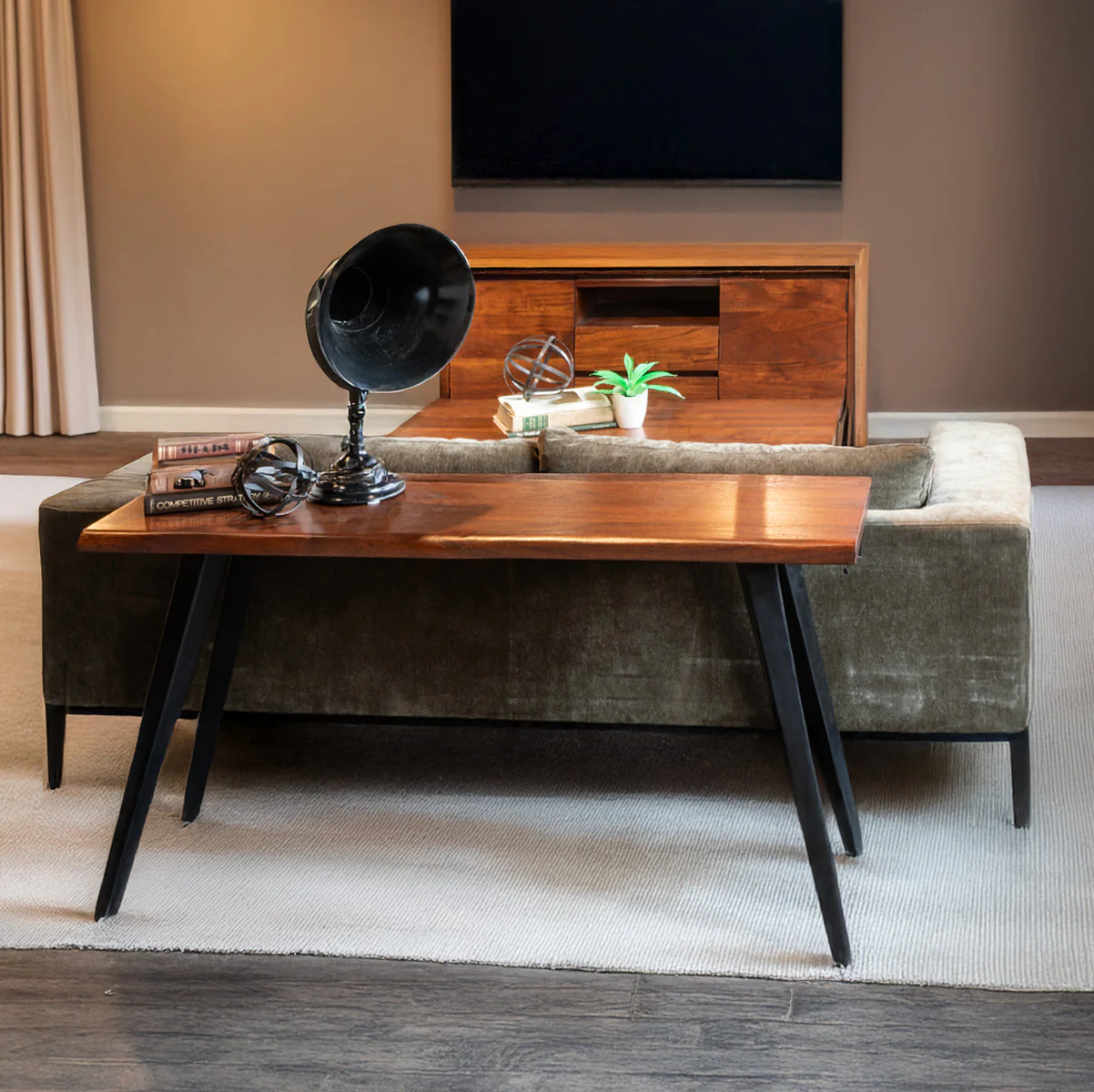 Kennedy 54" Console Table in Walnut - Image 5